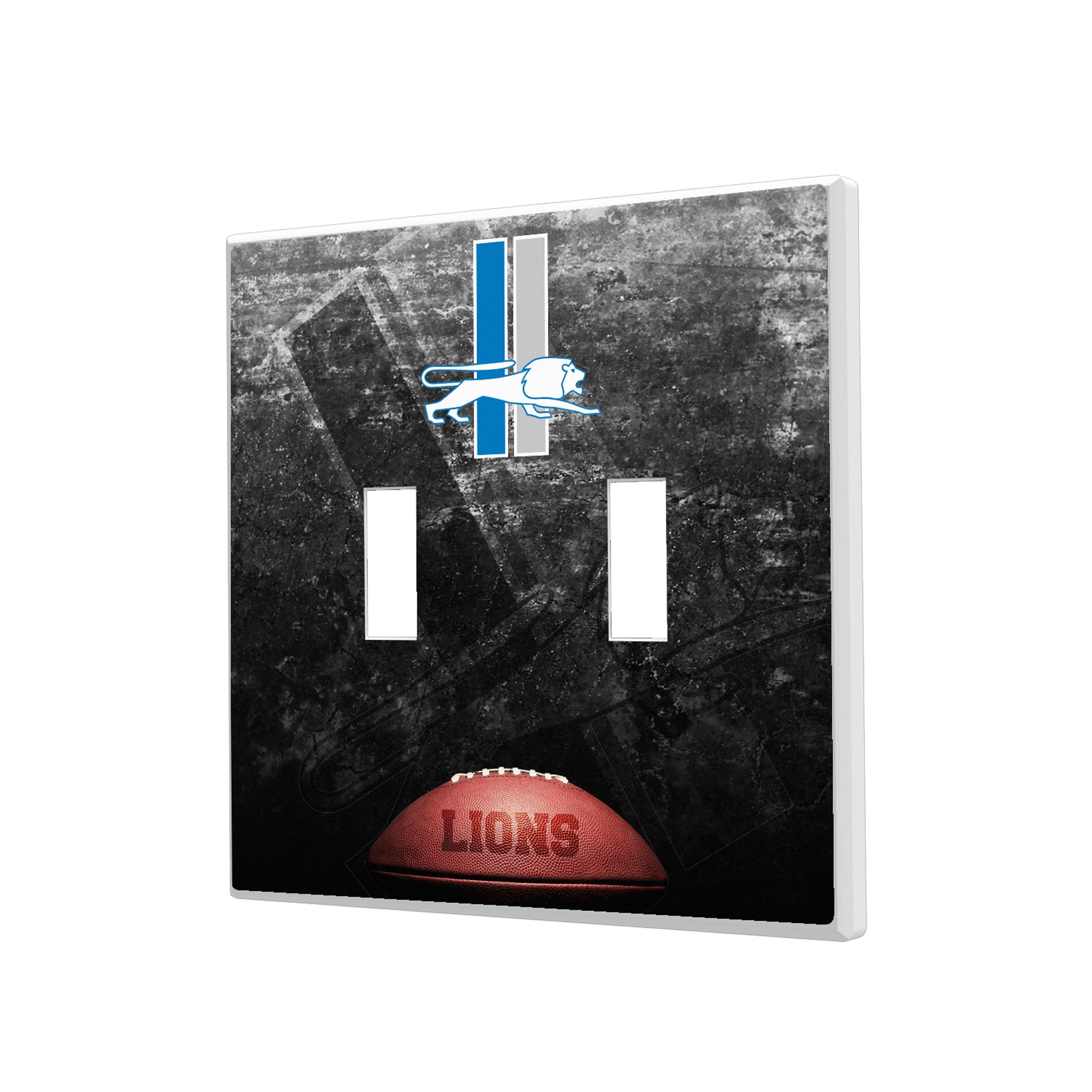Detroit Lions Retro Legendary Hidden-Screw Light Switch Plate#Style_Double Toggle