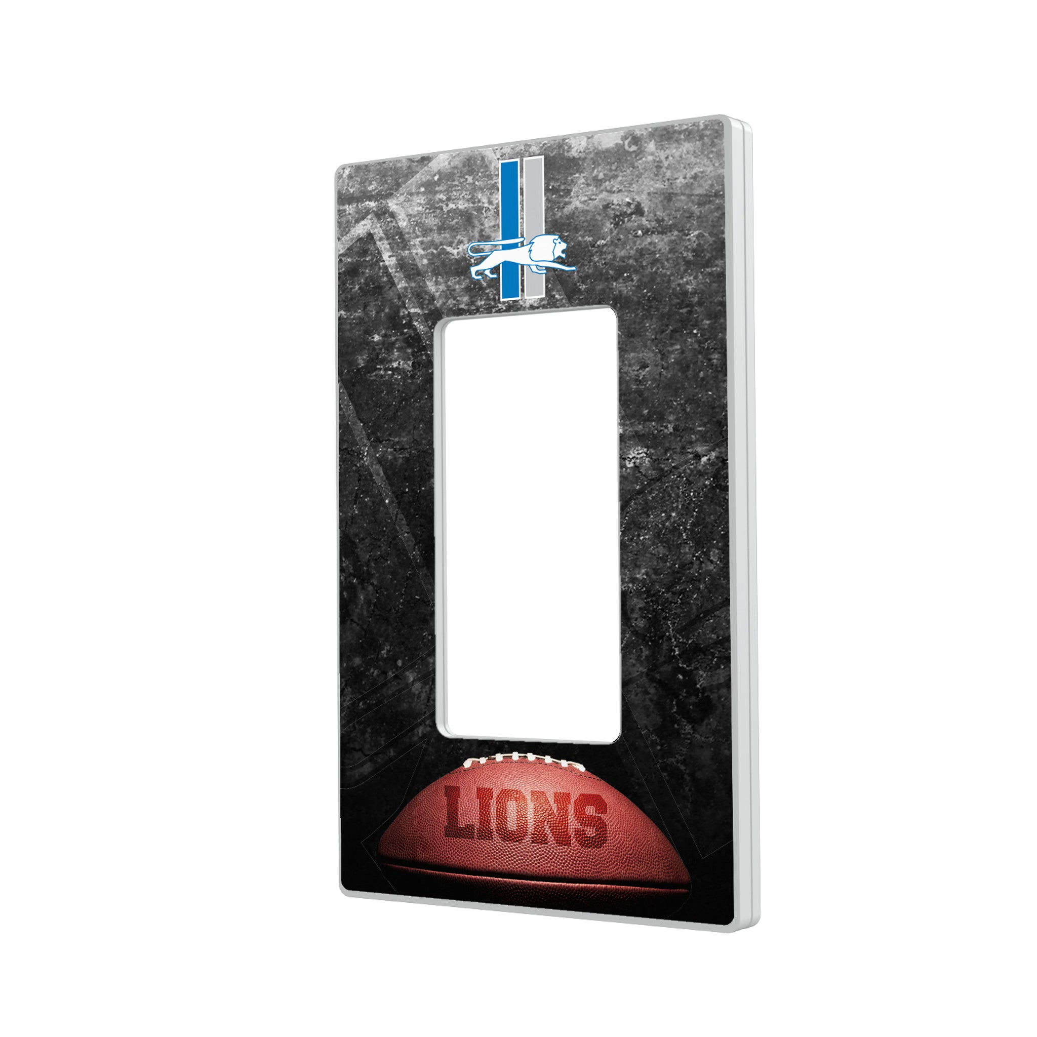 Detroit Lions Retro Legendary Hidden-Screw Light Switch Plate#Style_Single Rocker