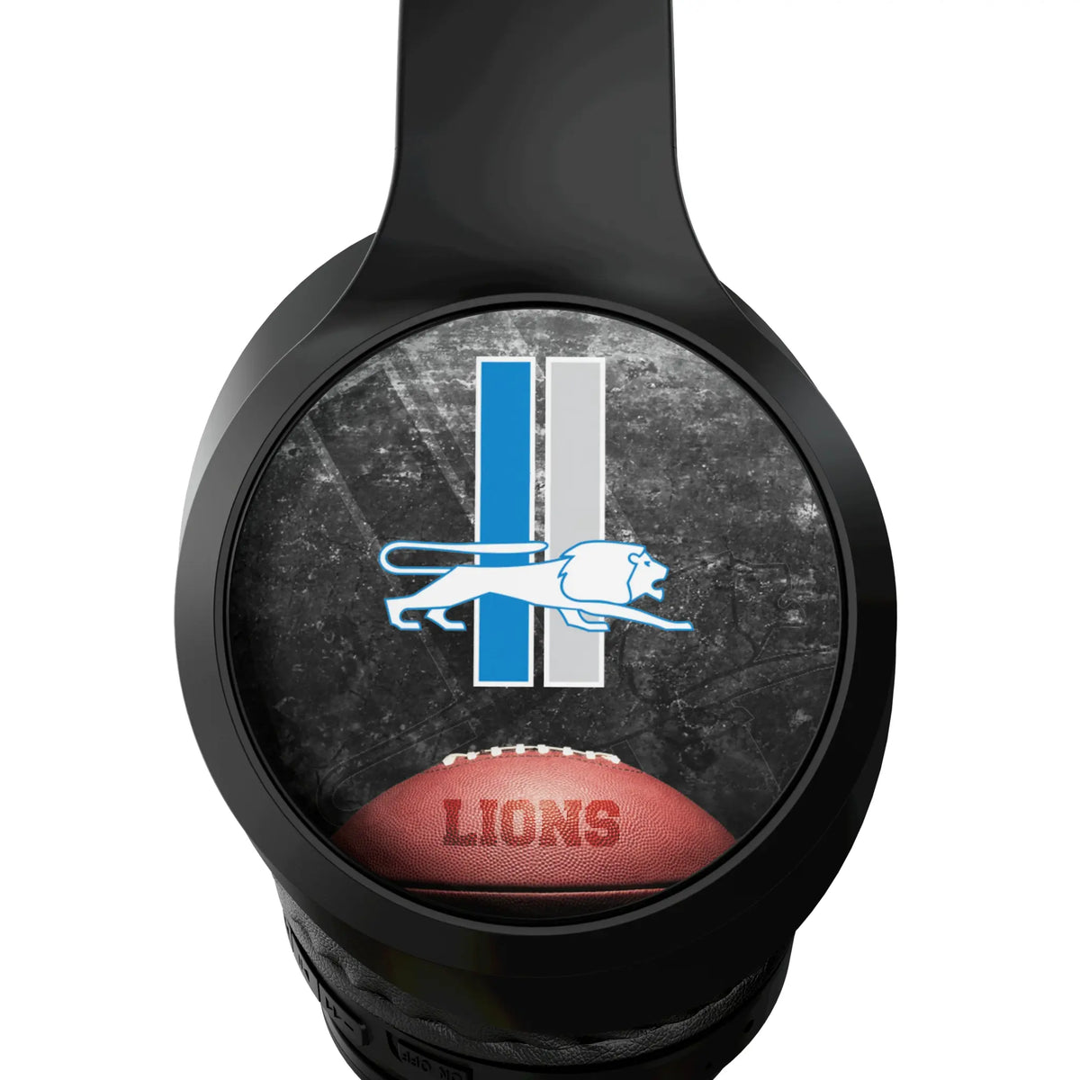 Detroit Lions Retro Legendary Wireless Over-Ear Headphones With Case - Detail