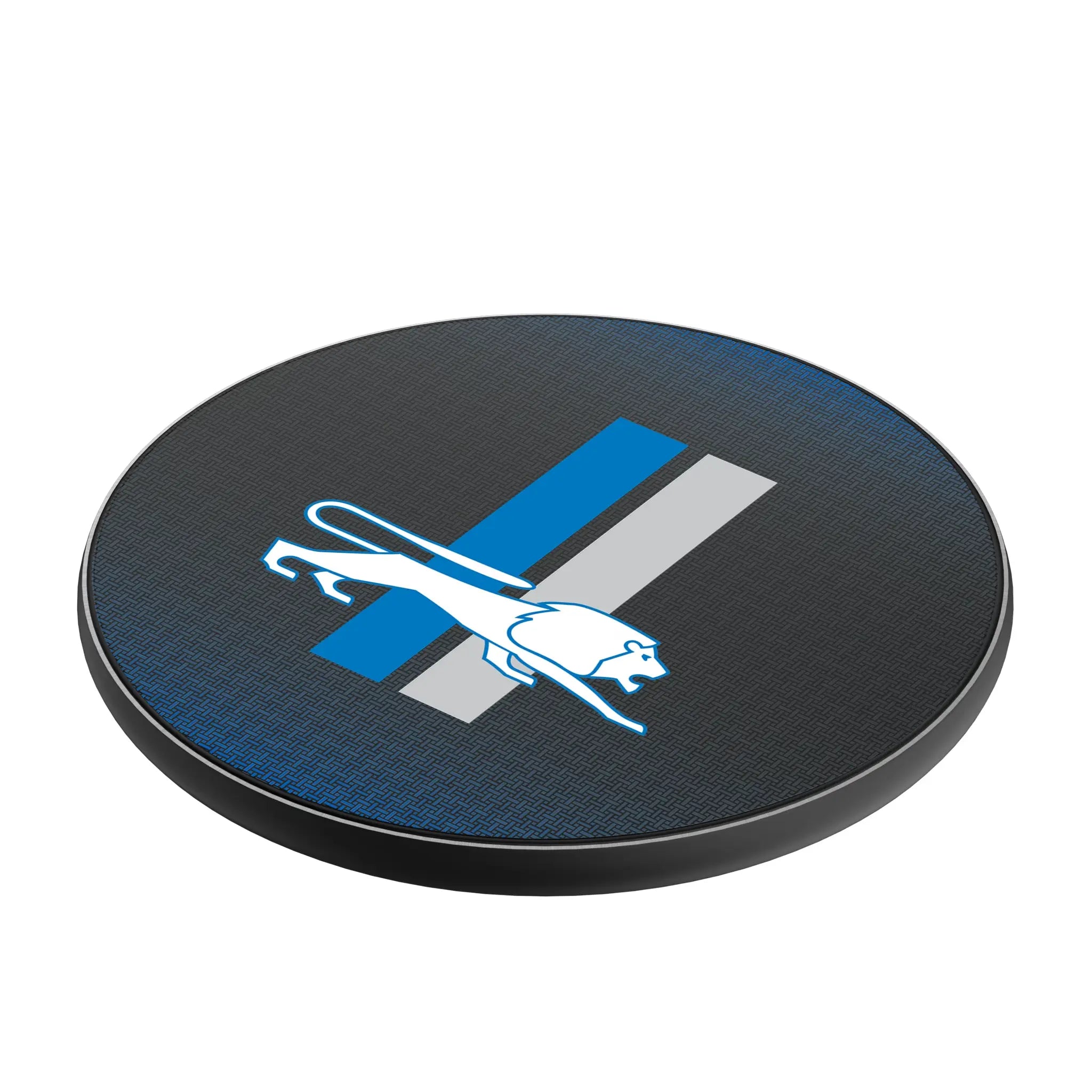 Detroit Lions Retro Linen 15-Watt Wireless Charger - Isometric View