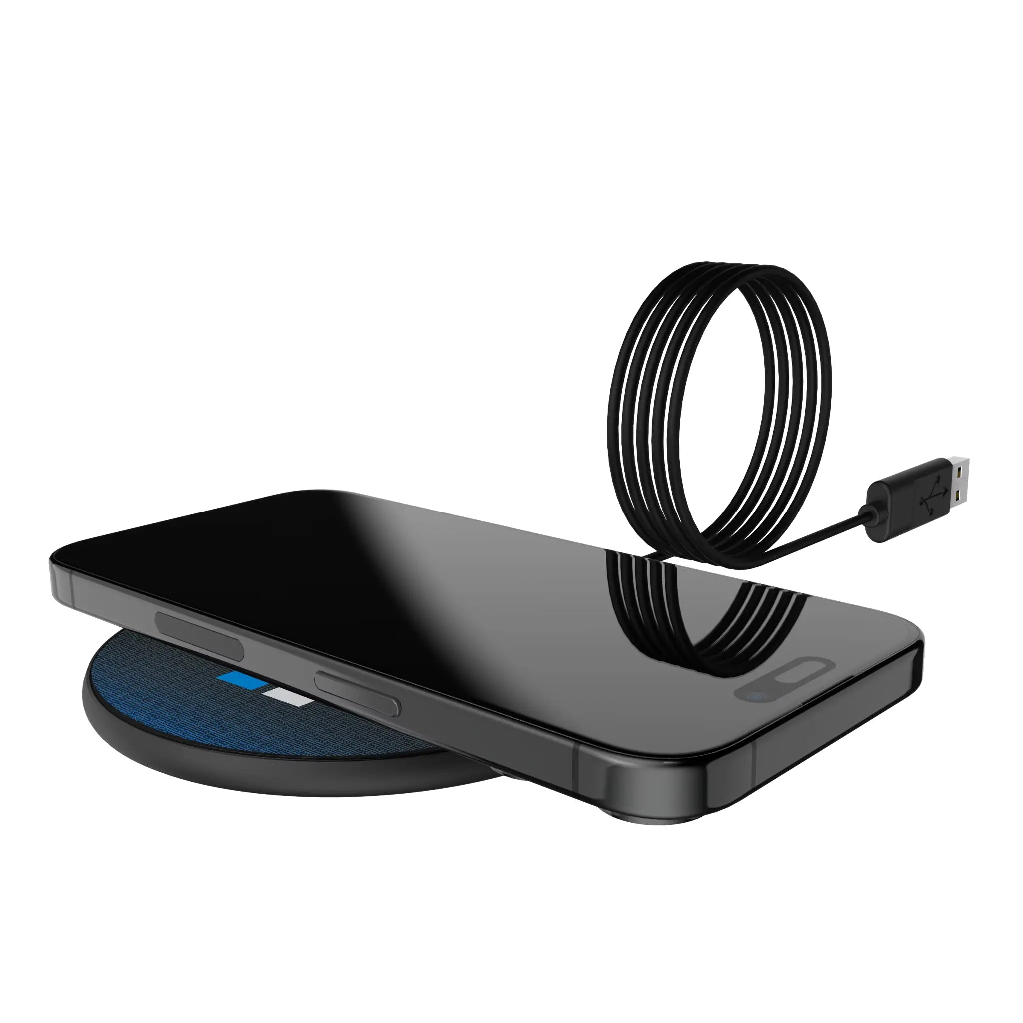 Detroit Lions Retro Linen 15-Watt Wireless Charger - Lifestyle