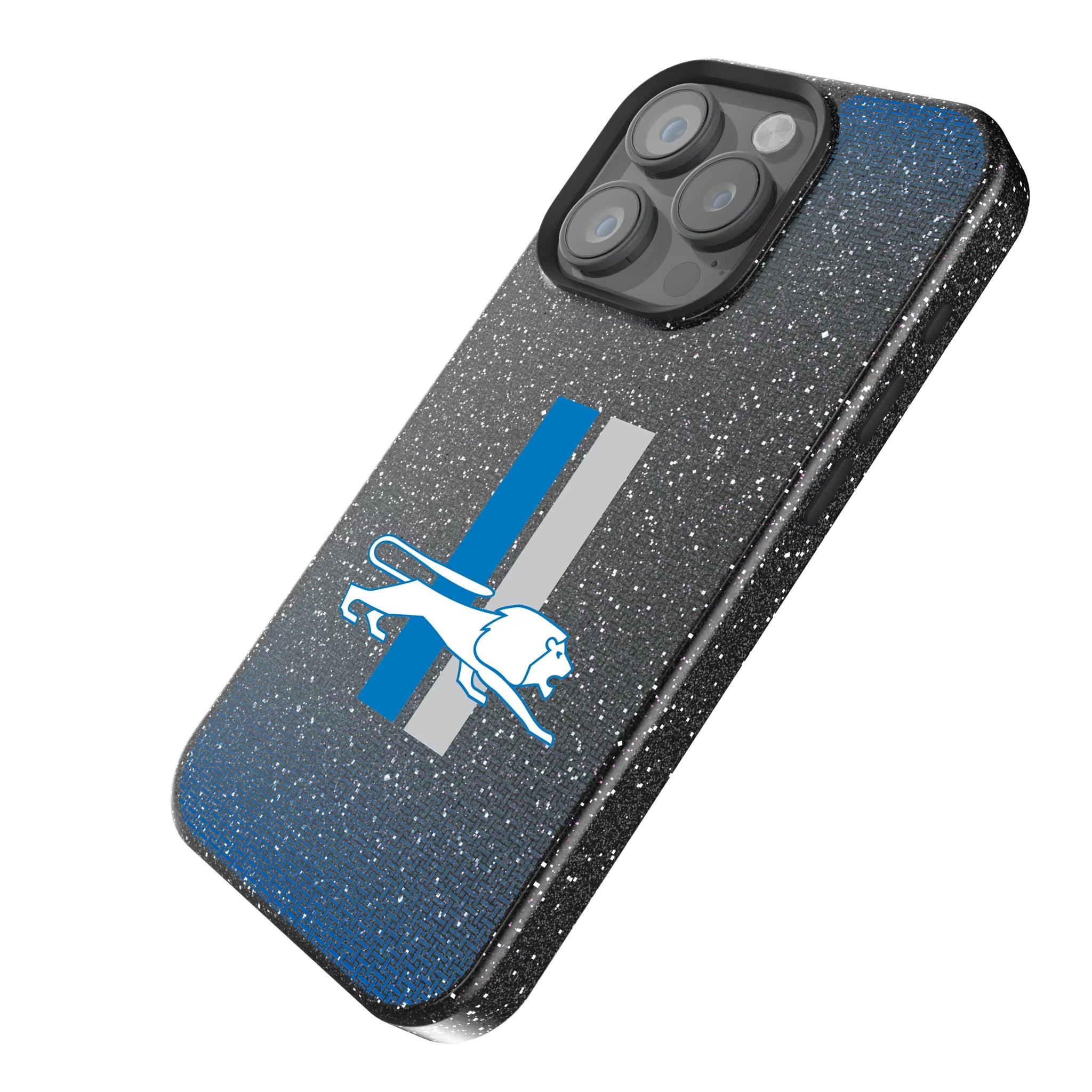 Detroit Lions Retro Linen iPhone Bling Phone Case for Apple iPhone - Isometric View