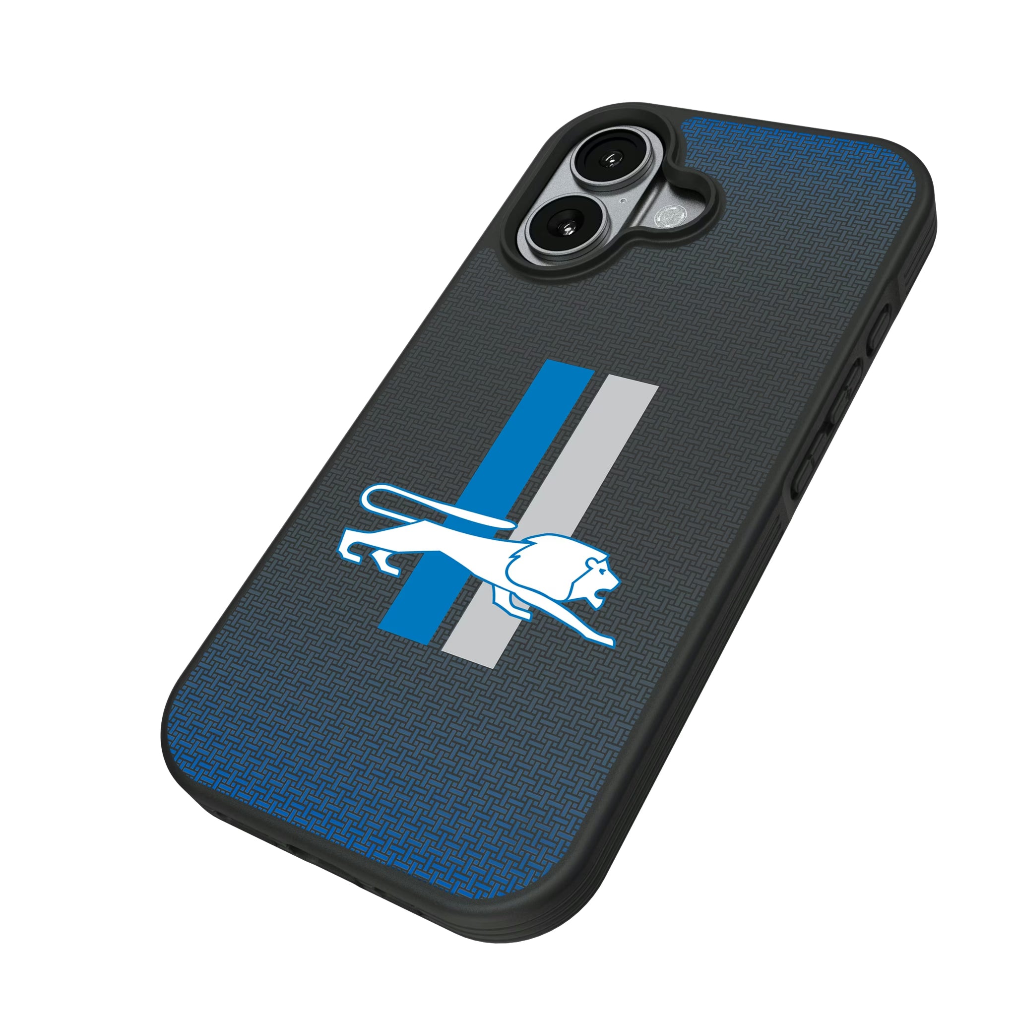 Detroit Lions Retro Linen iPhone Bump Phone Case for Apple iPhone - Isometric View#Device_iPhone 17