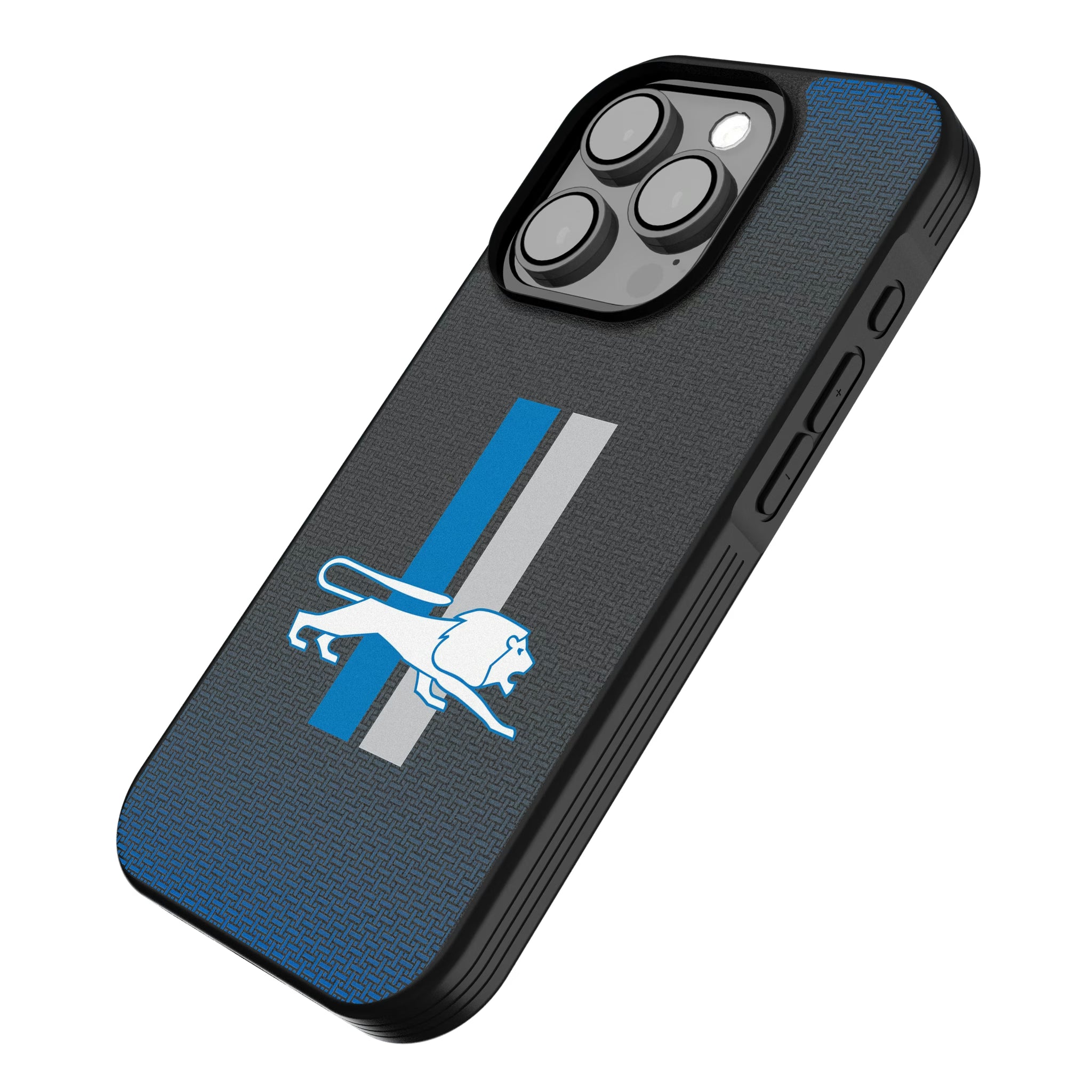 Detroit Lions Retro Linen iPhone Bump Phone Case for Apple iPhone - Isometric View