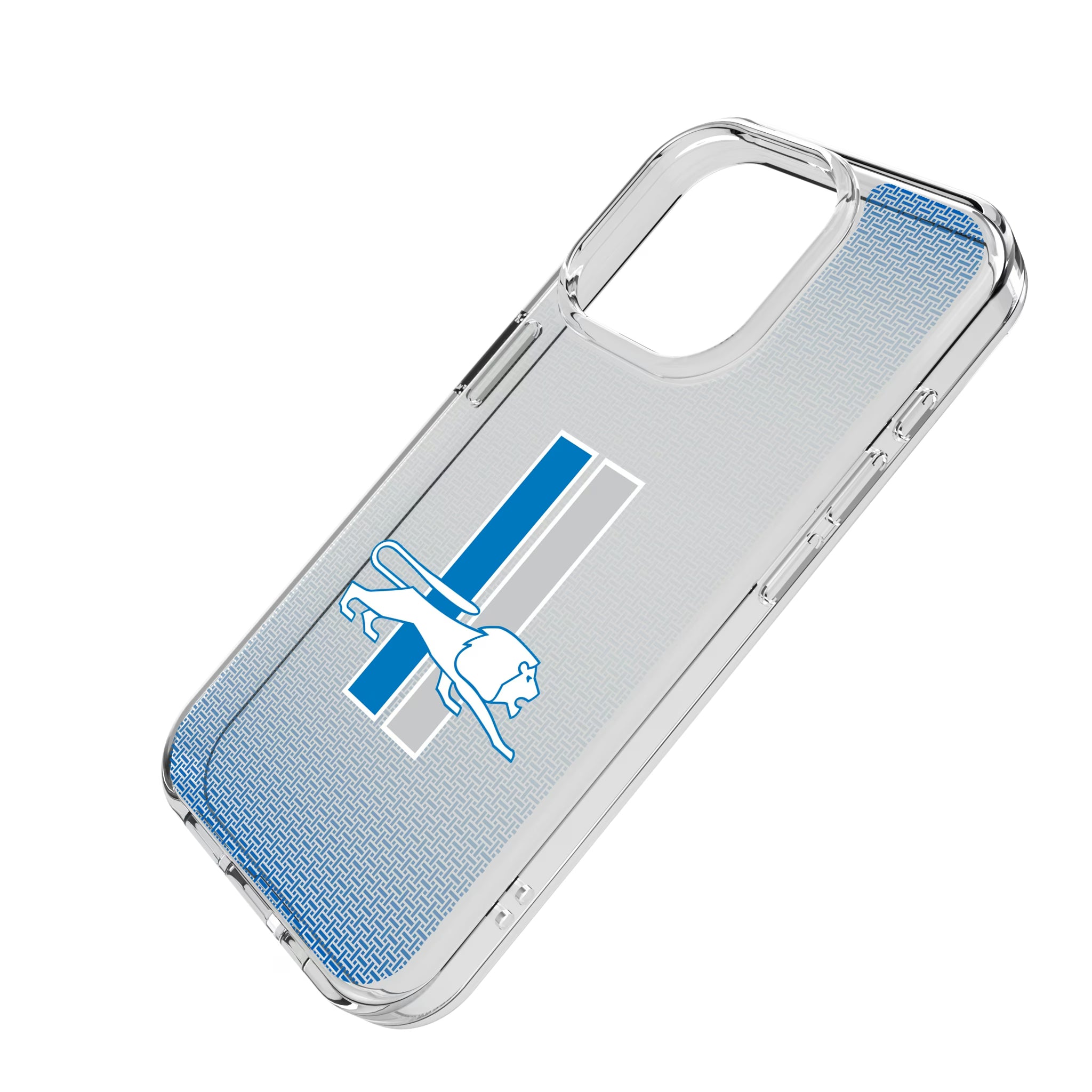 Detroit Lions Retro Linen iPhone Clear Phone Case for Apple iPhone - Isometric View