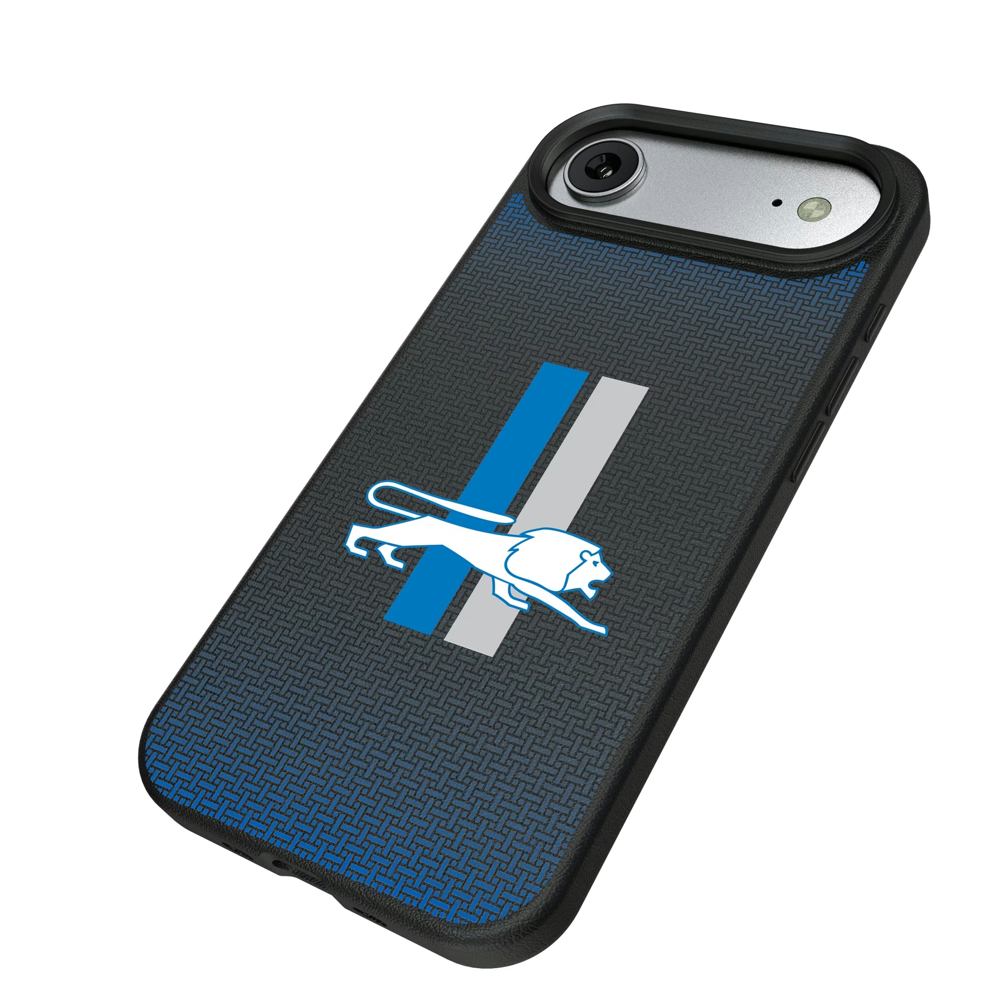 Detroit Lions Retro Linen iPhone MagSafe Compatible Phone Case for Apple iPhone - Isometric View#Device_iPhone Air