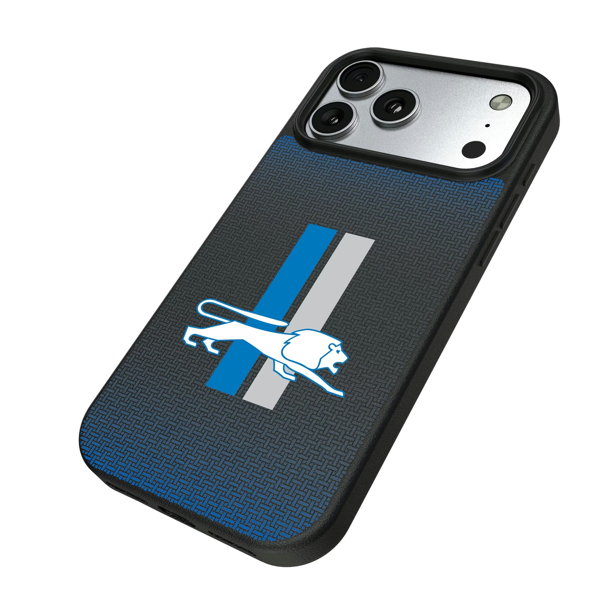 Detroit Lions Retro Linen iPhone MagSafe Compatible Phone Case for Apple iPhone - Isometric View#Device_iPhone 17 Pro Max