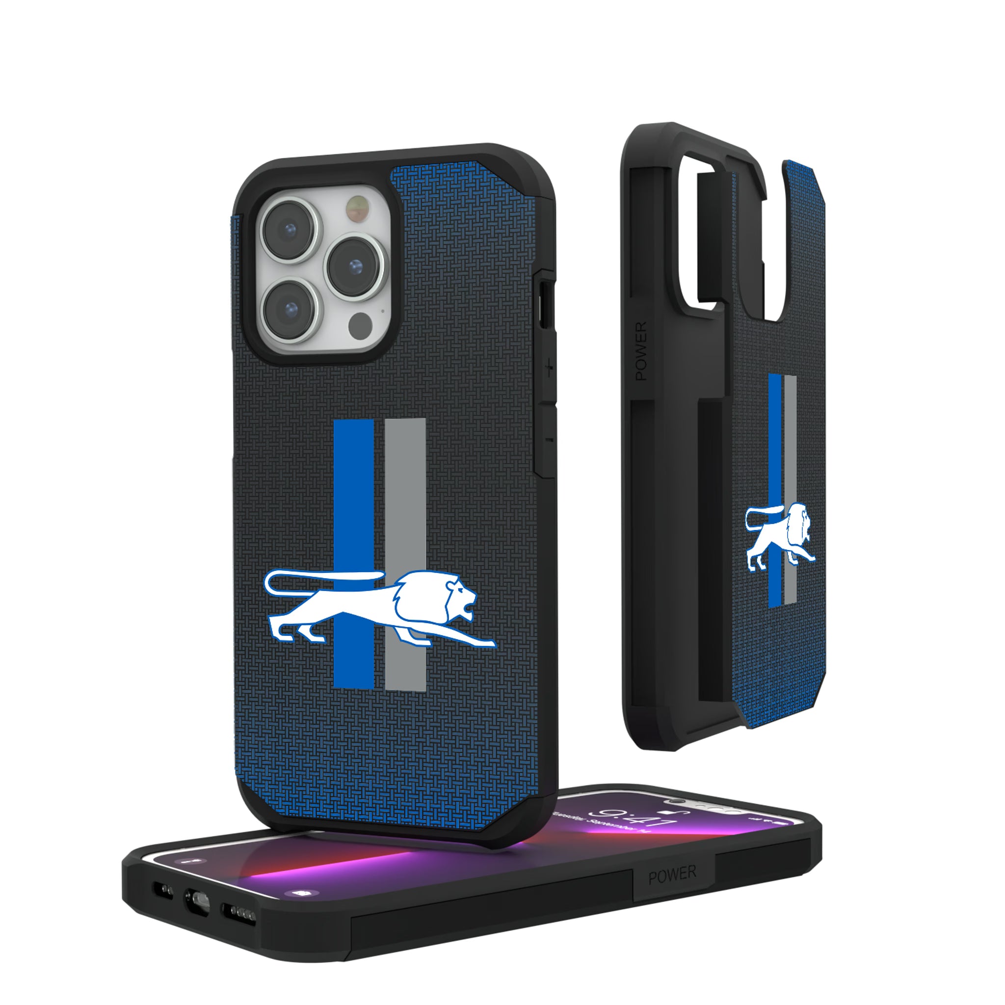 Detroit Lions Retro Linen iPhone Rugged Phone Case for Apple iPhone#Device_iPhone 13 Pro