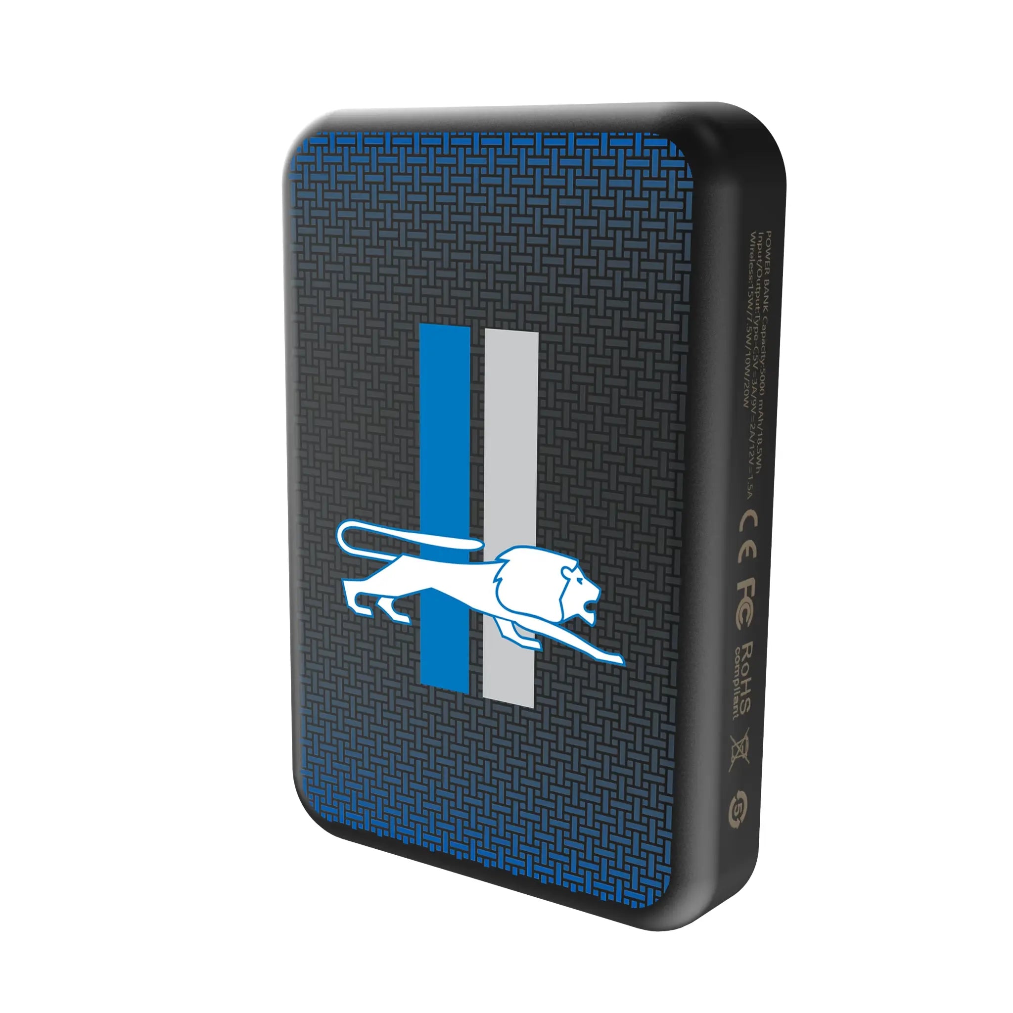 Detroit Lions Retro Linen Wireless Mag Power Bank