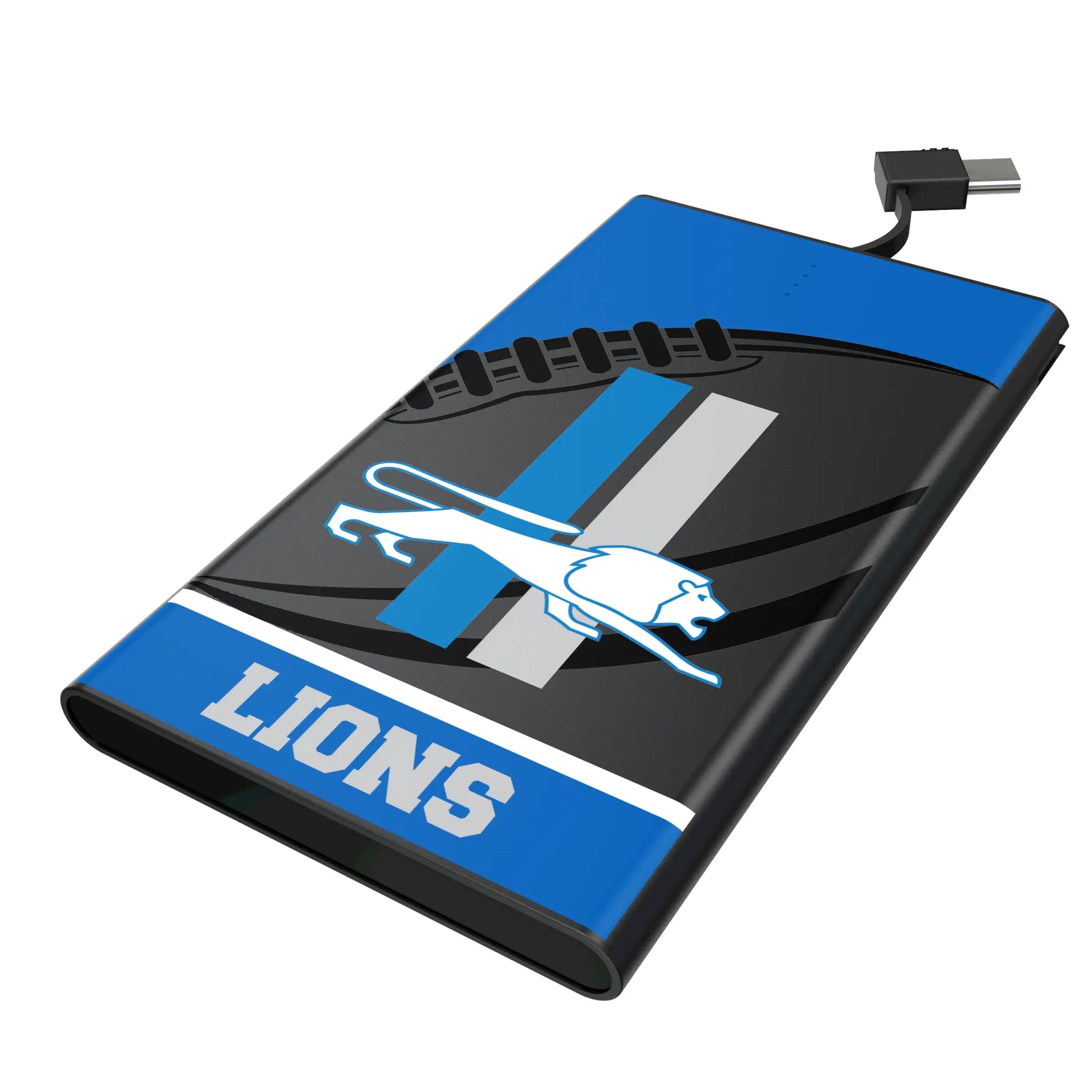Detroit Lions Retro Passtime 5000mAh Flat Power Bank