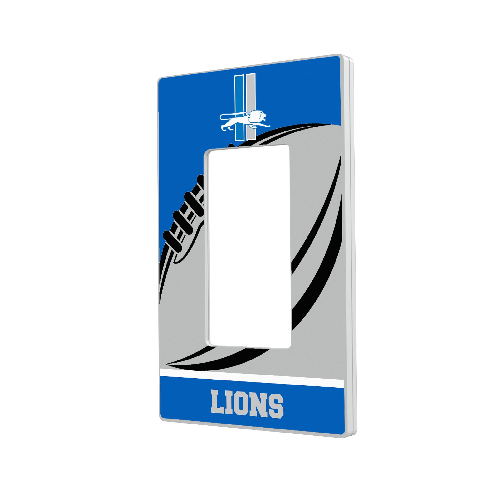 Detroit Lions Retro Passtime Hidden-Screw Light Switch Plate#Style_Single Rocker