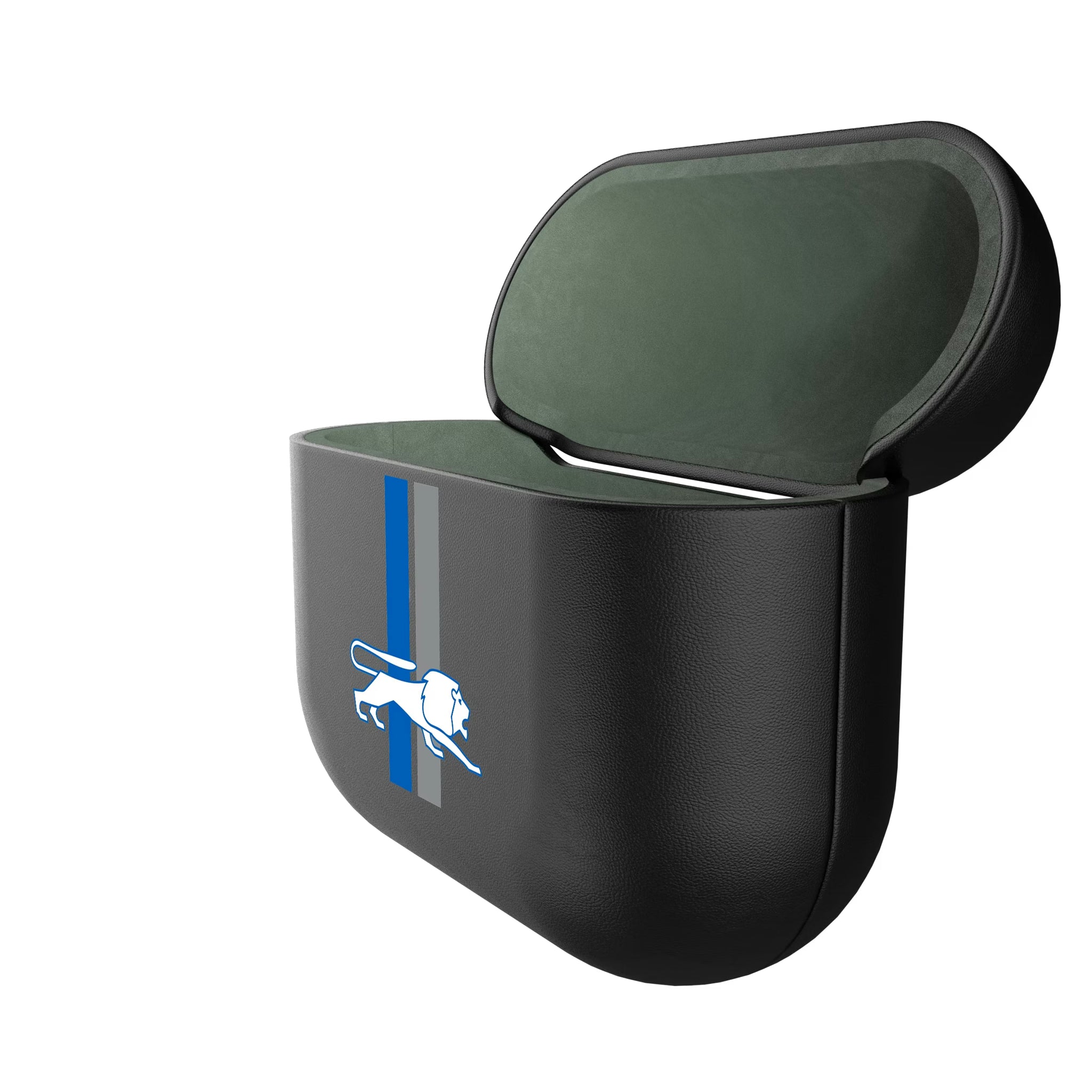 Detroit Lions Retro Personalized Insignia AirPods AirPod Case Cover - Isometric View#Device_AirPods 3rd Gen