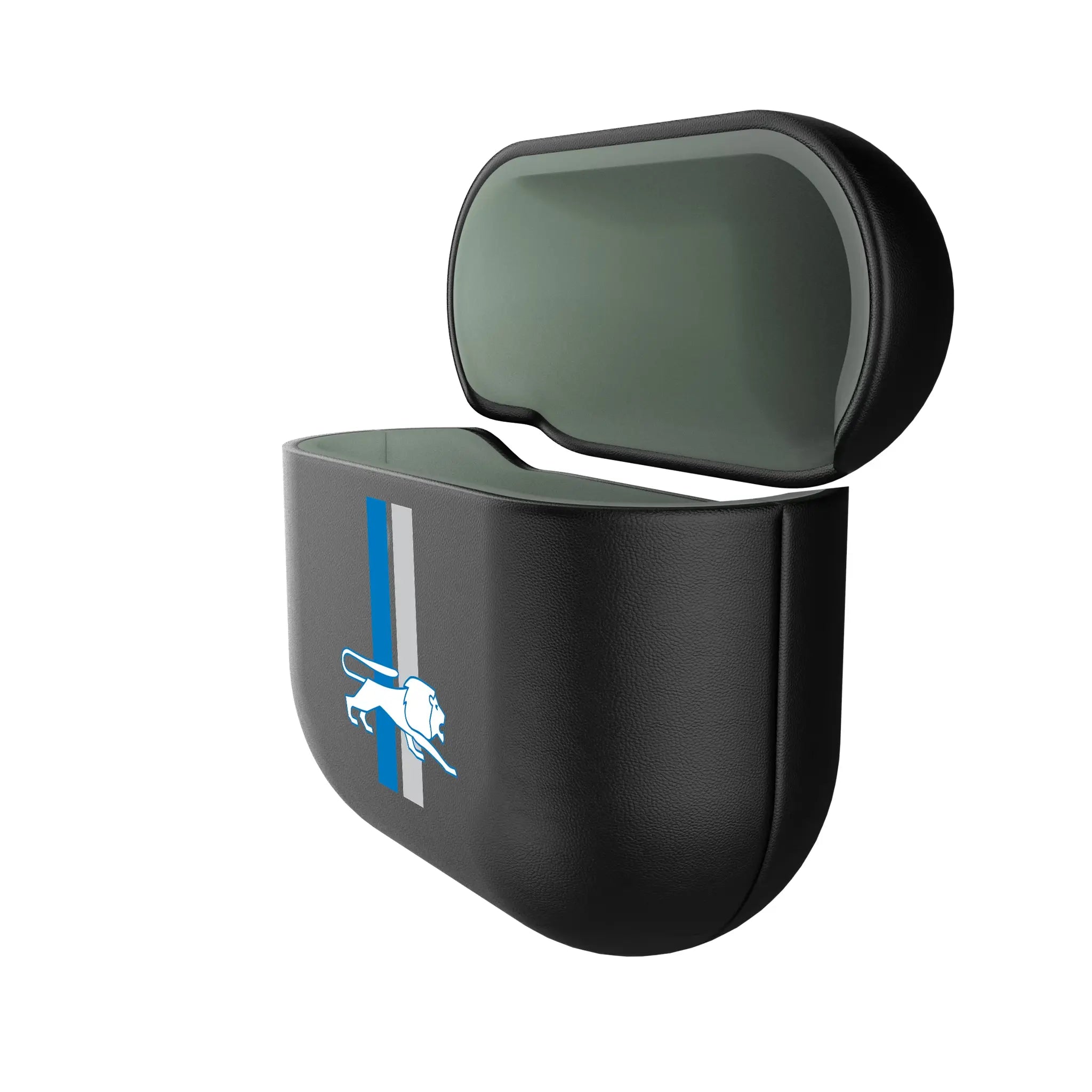 Detroit Lions Retro Personalized Insignia AirPods AirPod Case Cover - Isometric View#Device_AirPods 4