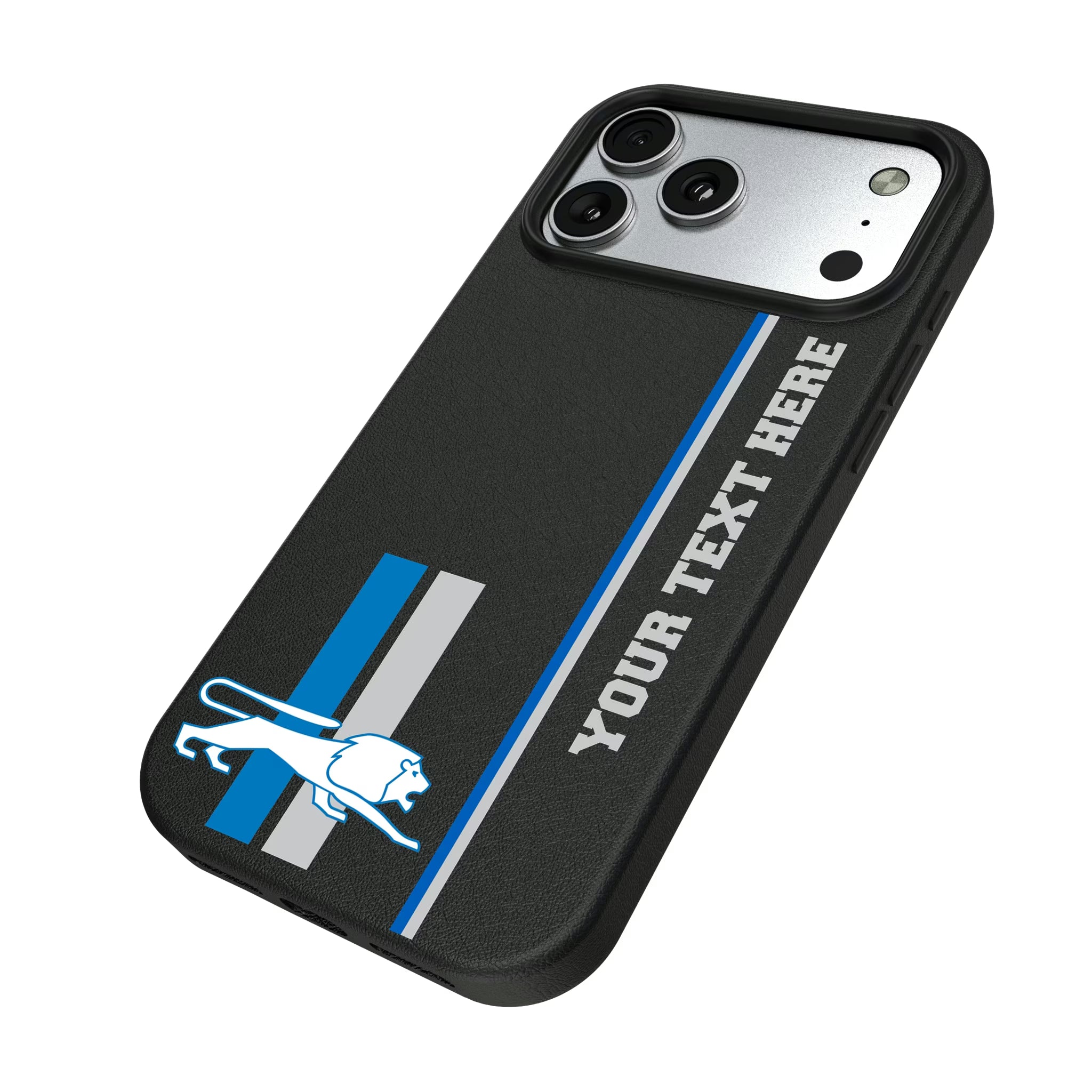 Detroit Lions Retro Personalized Sidebard iPhone MagSafe Compatible Phone Case for Apple iPhone - Isometric View#Device_iPhone 17 Pro Max