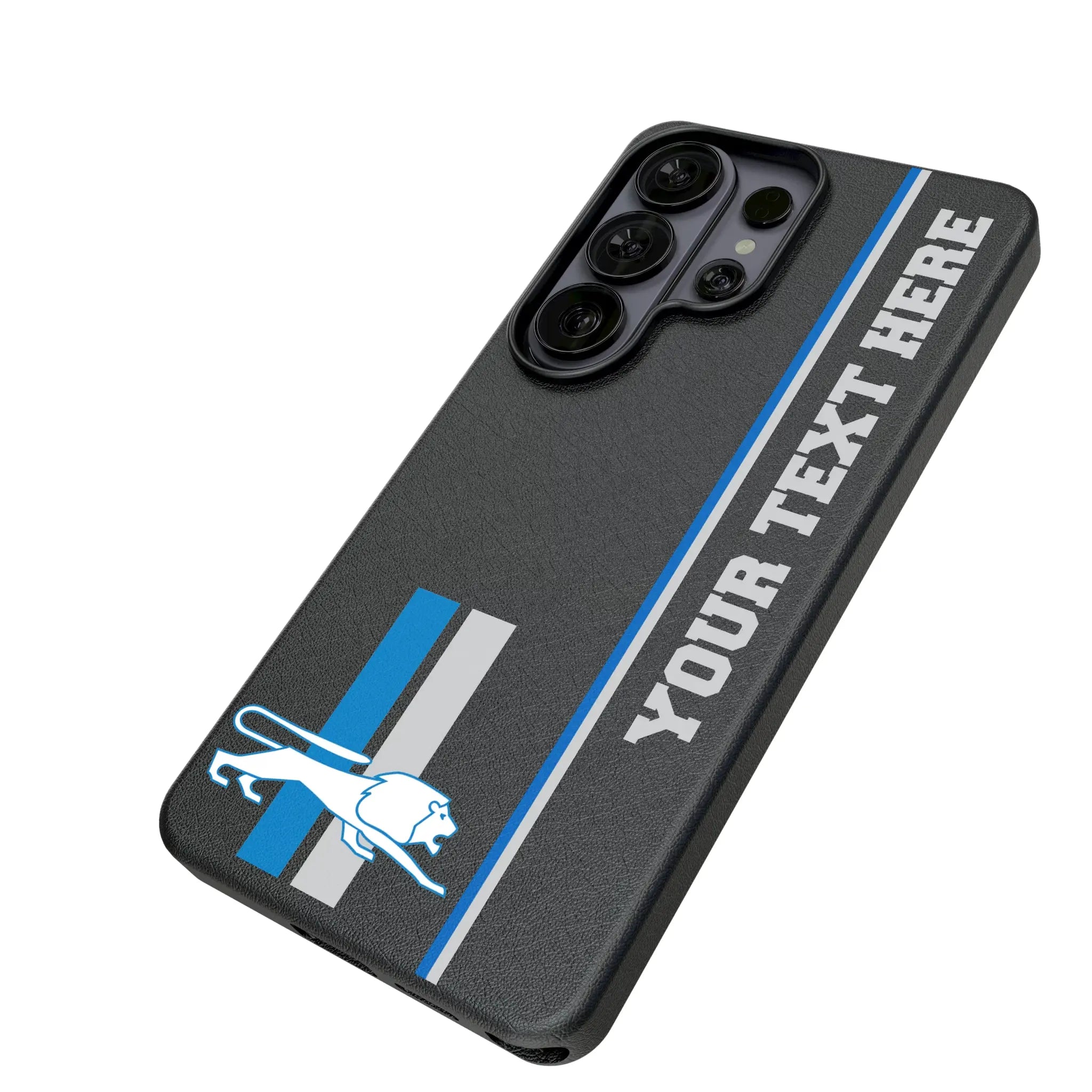 Detroit Lions Retro Personalized Sidebard Galaxy MagSafe Compatible Phone Case for Samsung Galaxy - Isometric View#Device_Galaxy S26 Ultra