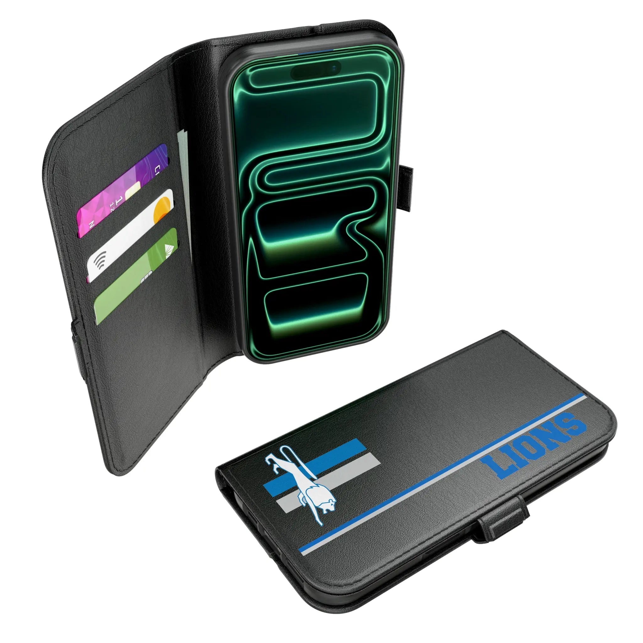 Detroit Lions Retro Sidebar iPhone Folio Phone Case for Apple iPhone#Device_iPhone 17