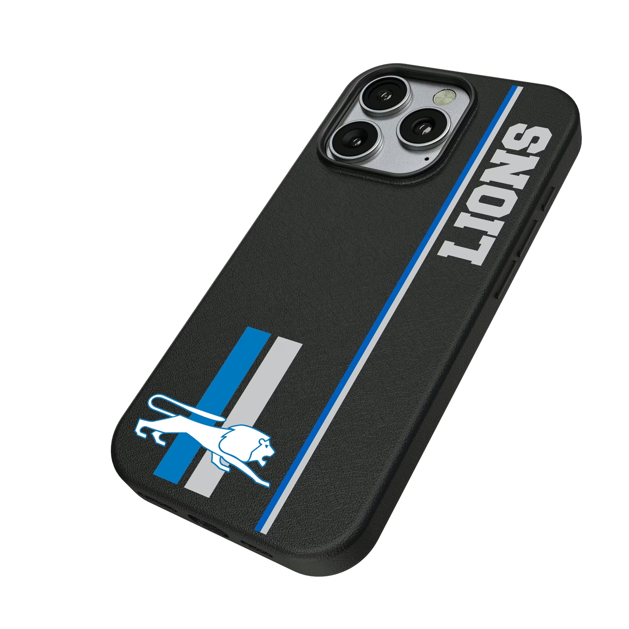 Detroit Lions Retro Sidebar iPhone MagSafe Compatible Phone Case for Apple iPhone - Isometric View