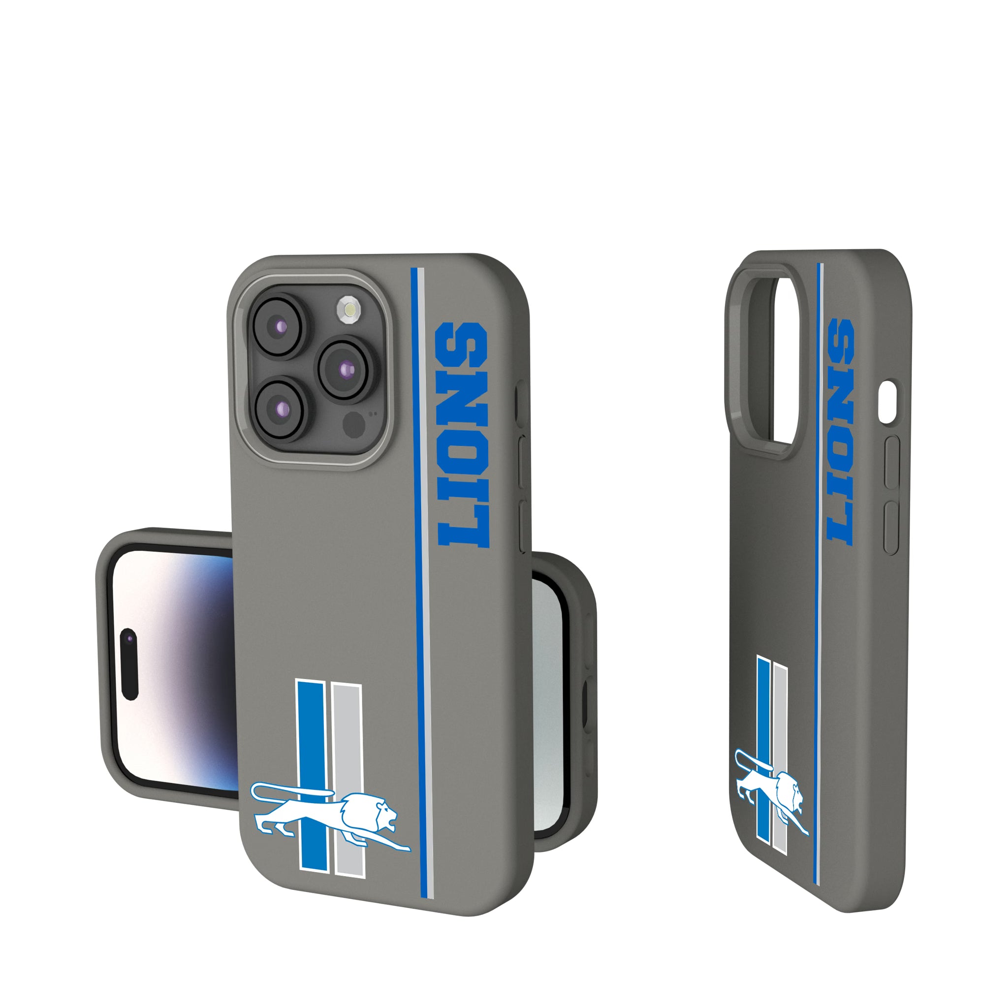 Detroit Lions Retro Sidebar iPhone Soft Touch Phone Case for Apple iPhone