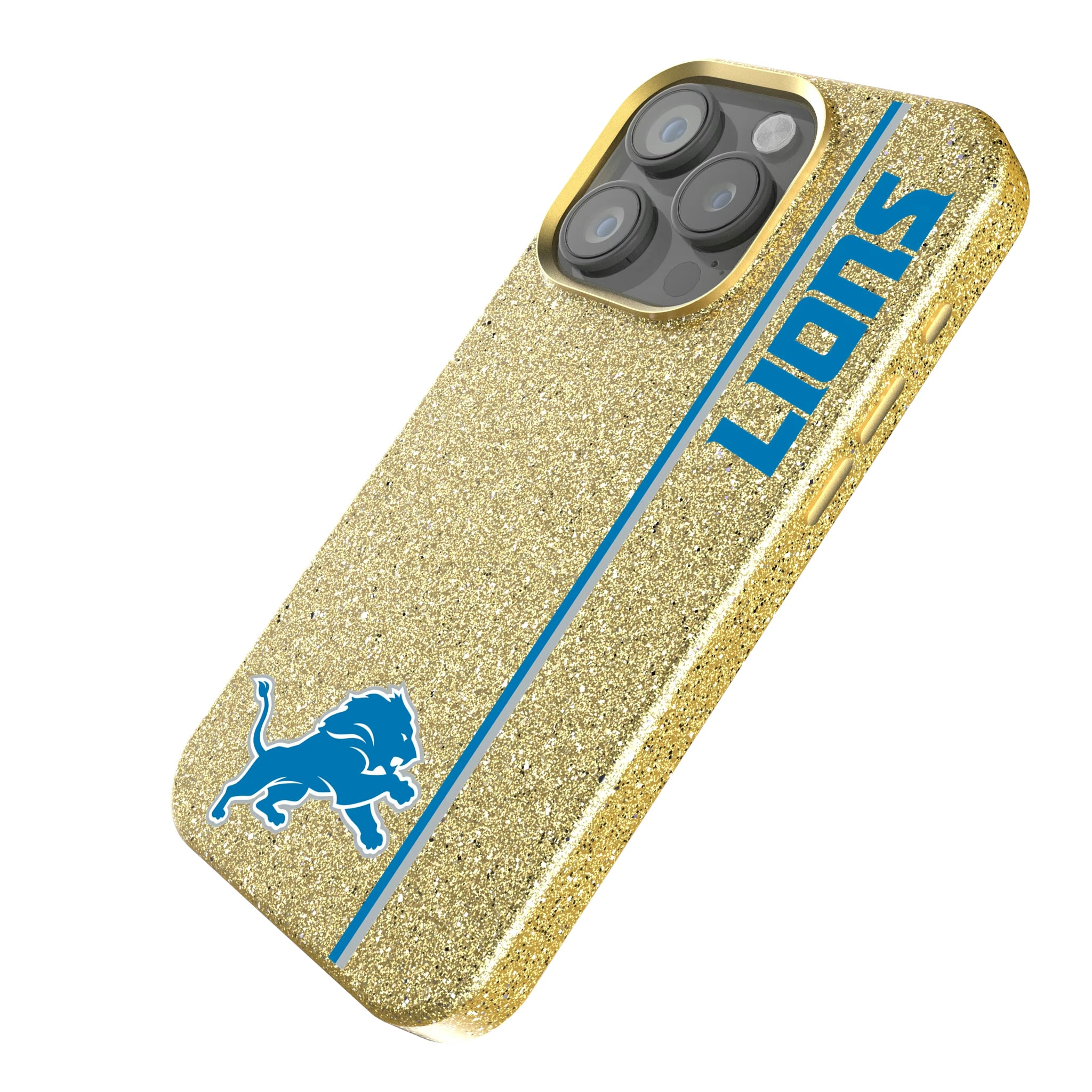Detroit Lions Sidebar iPhone Bling Phone Case for Apple iPhone - Isometric View