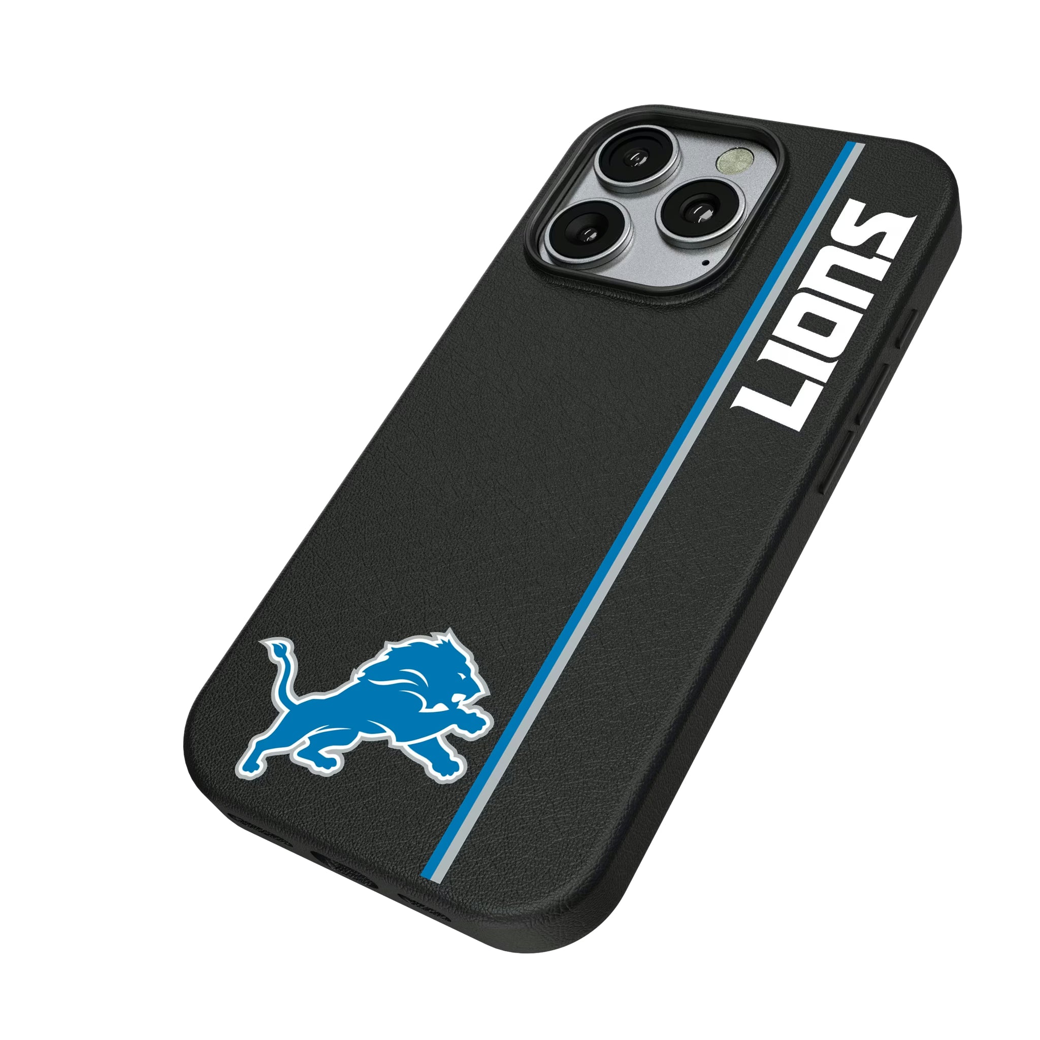 Detroit Lions Sidebar iPhone MagSafe Compatible Phone Case for Apple iPhone - Isometric View