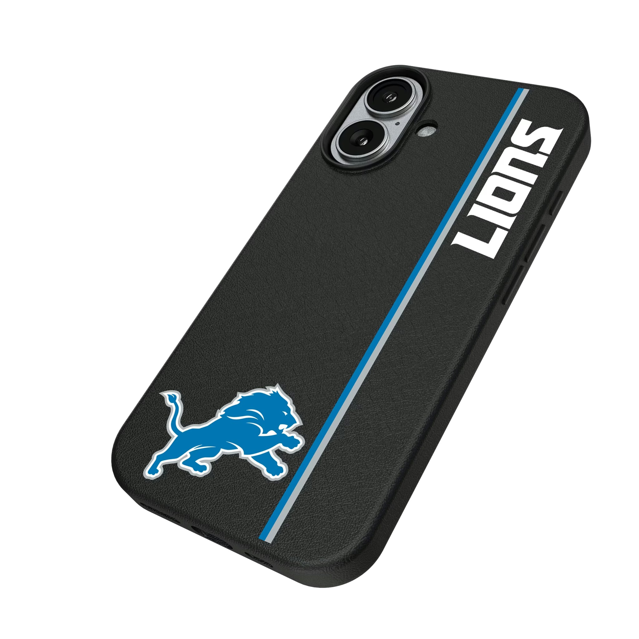 Detroit Lions Sidebar iPhone MagSafe Compatible Phone Case for Apple iPhone - Isometric View#Device_iPhone 17