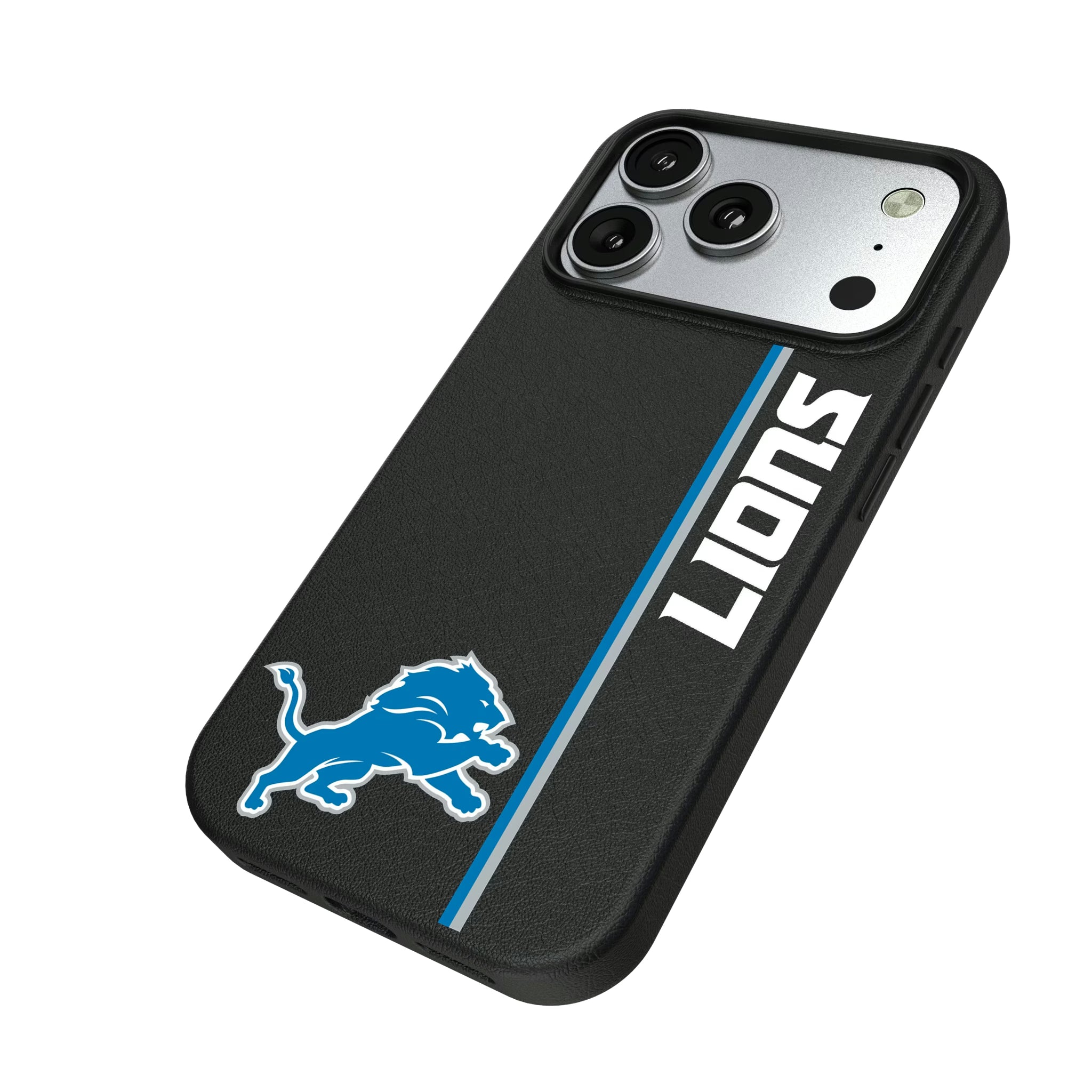 Detroit Lions Sidebar iPhone MagSafe Compatible Phone Case for Apple iPhone - Isometric View#Device_iPhone 17 Pro