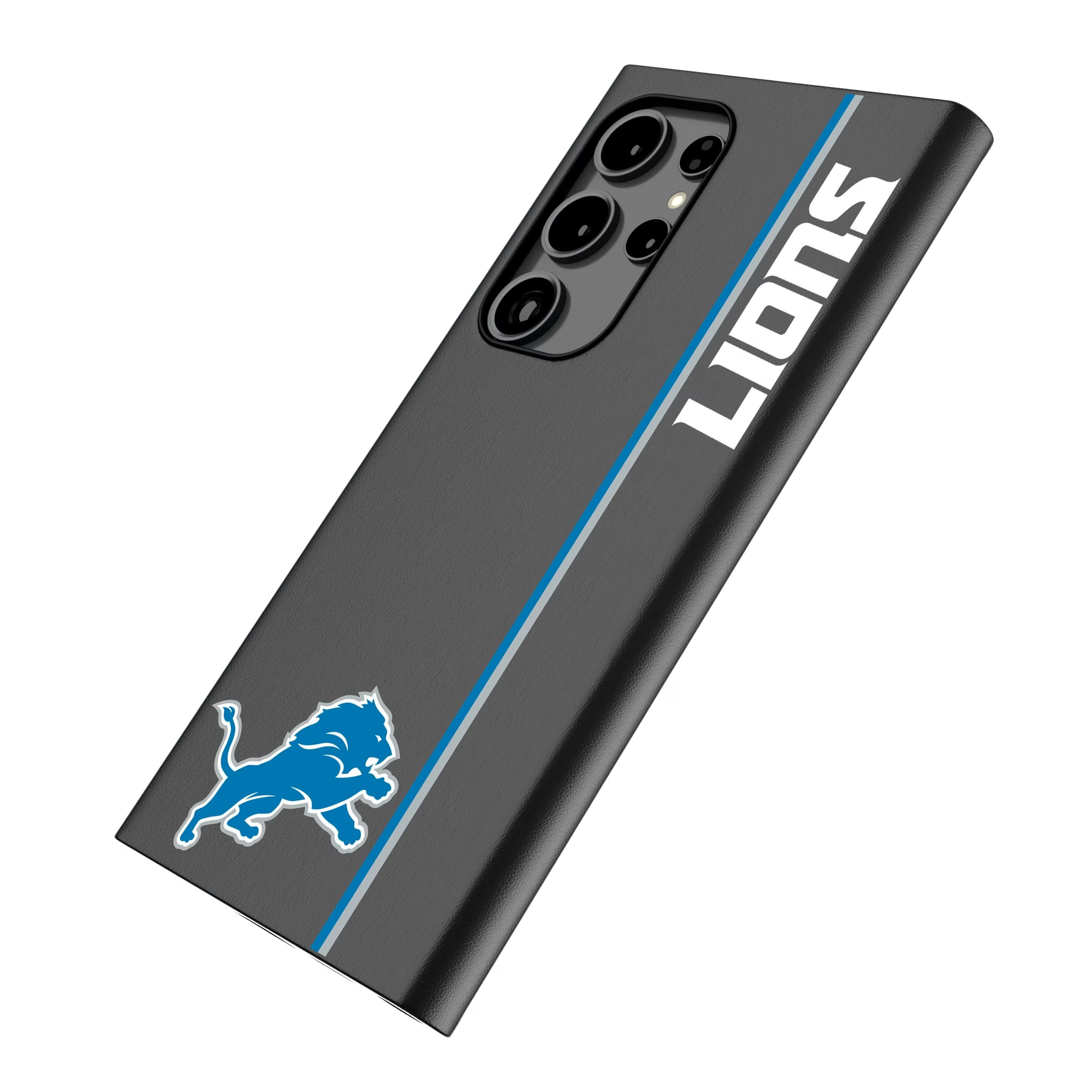 Detroit Lions Sidebar Galaxy MagSafe Compatible Phone Case for Samsung Galaxy - Isometric View