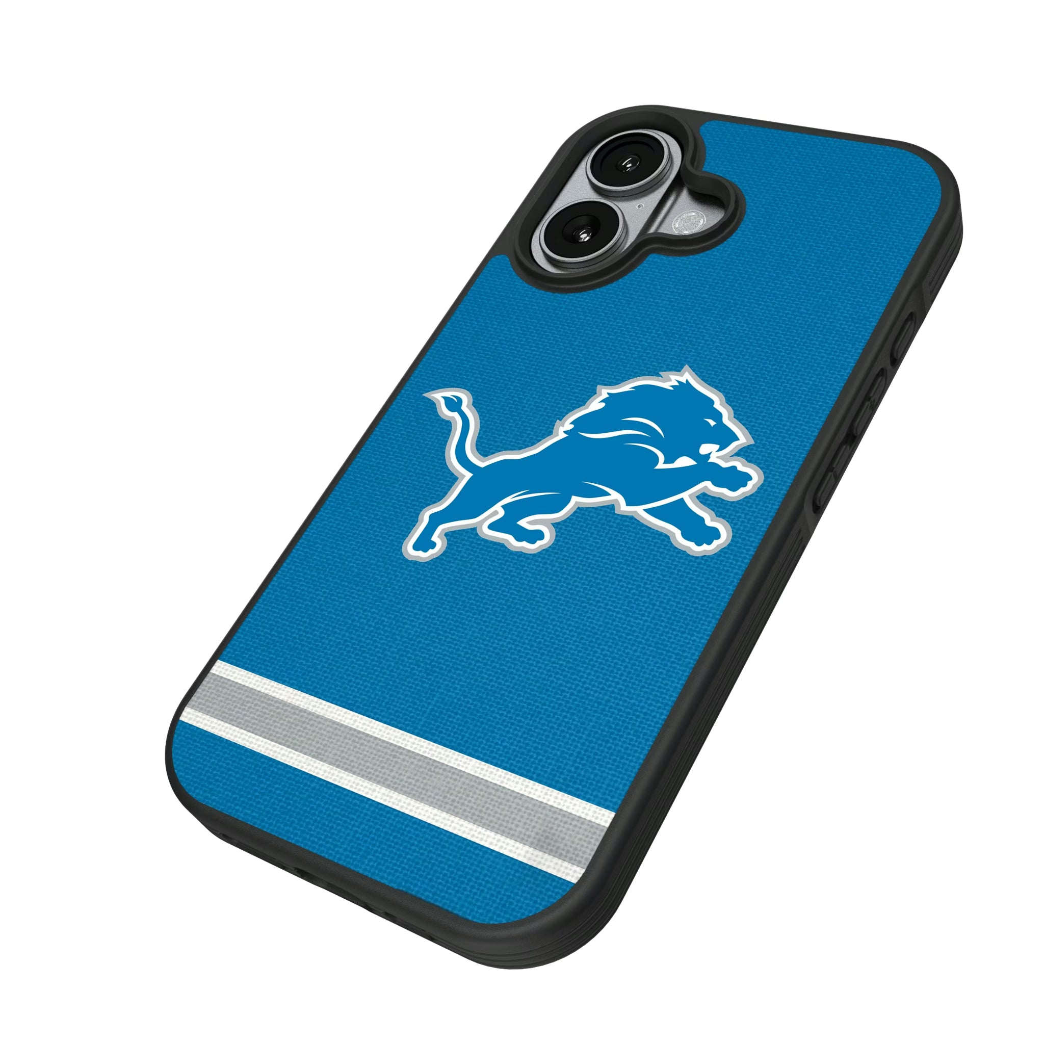Detroit Lions Stripe iPhone Bump Phone Case for Apple iPhone - Isometric View#Device_iPhone 17