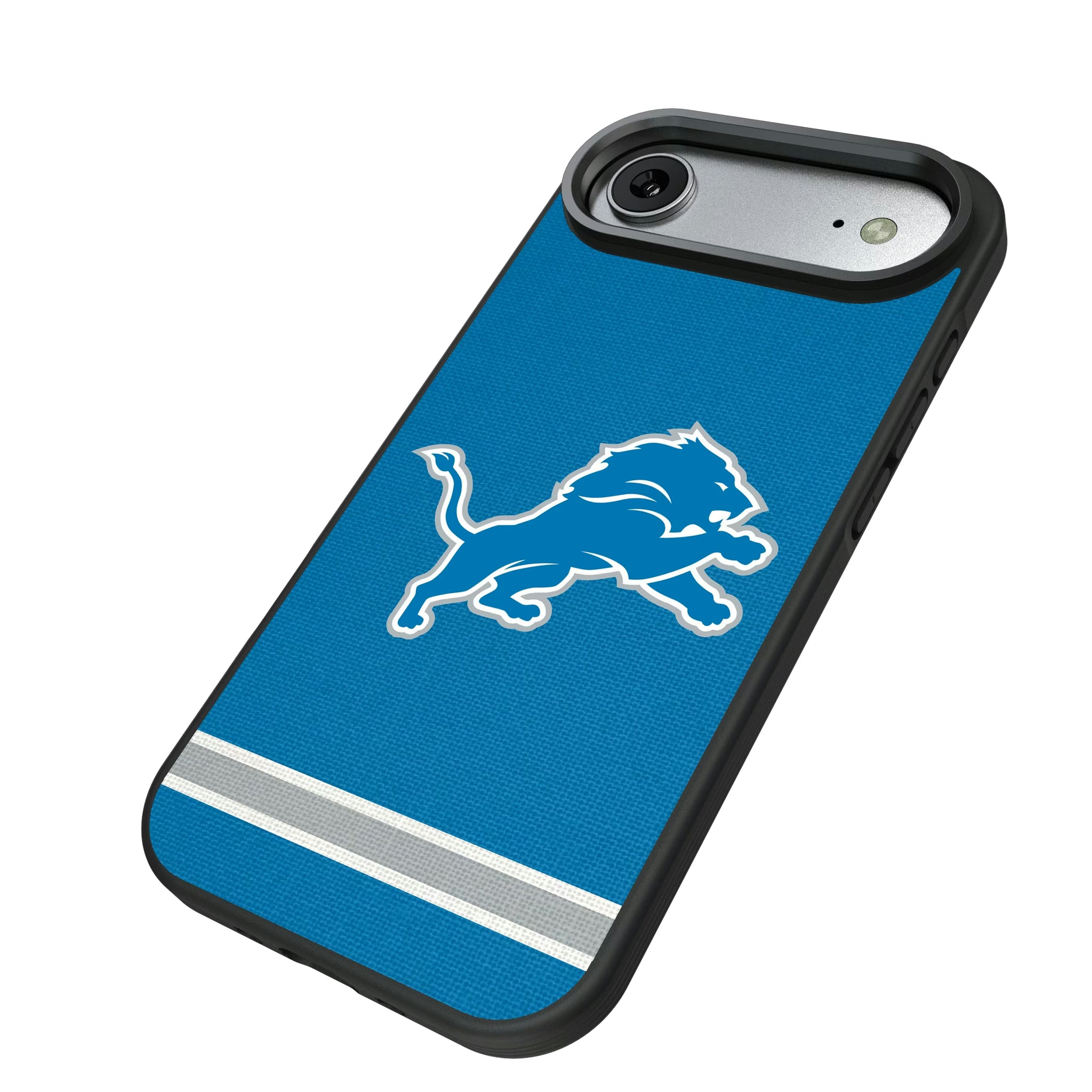 Detroit Lions Stripe iPhone Bump Phone Case for Apple iPhone - Isometric View#Device_iPhone Air
