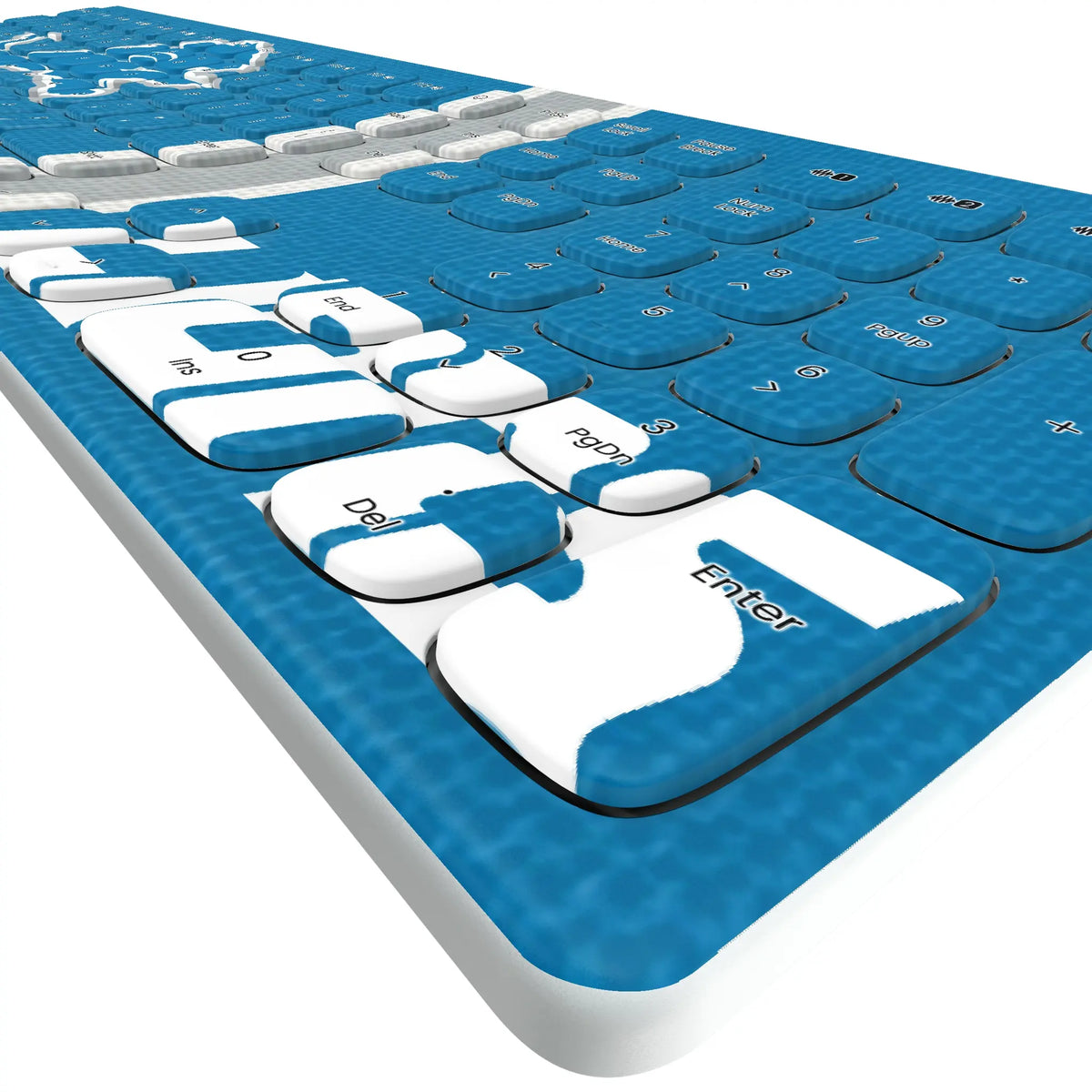 Detroit Lions Stripe KKB605 Curved Wireless Keyboard - Detail