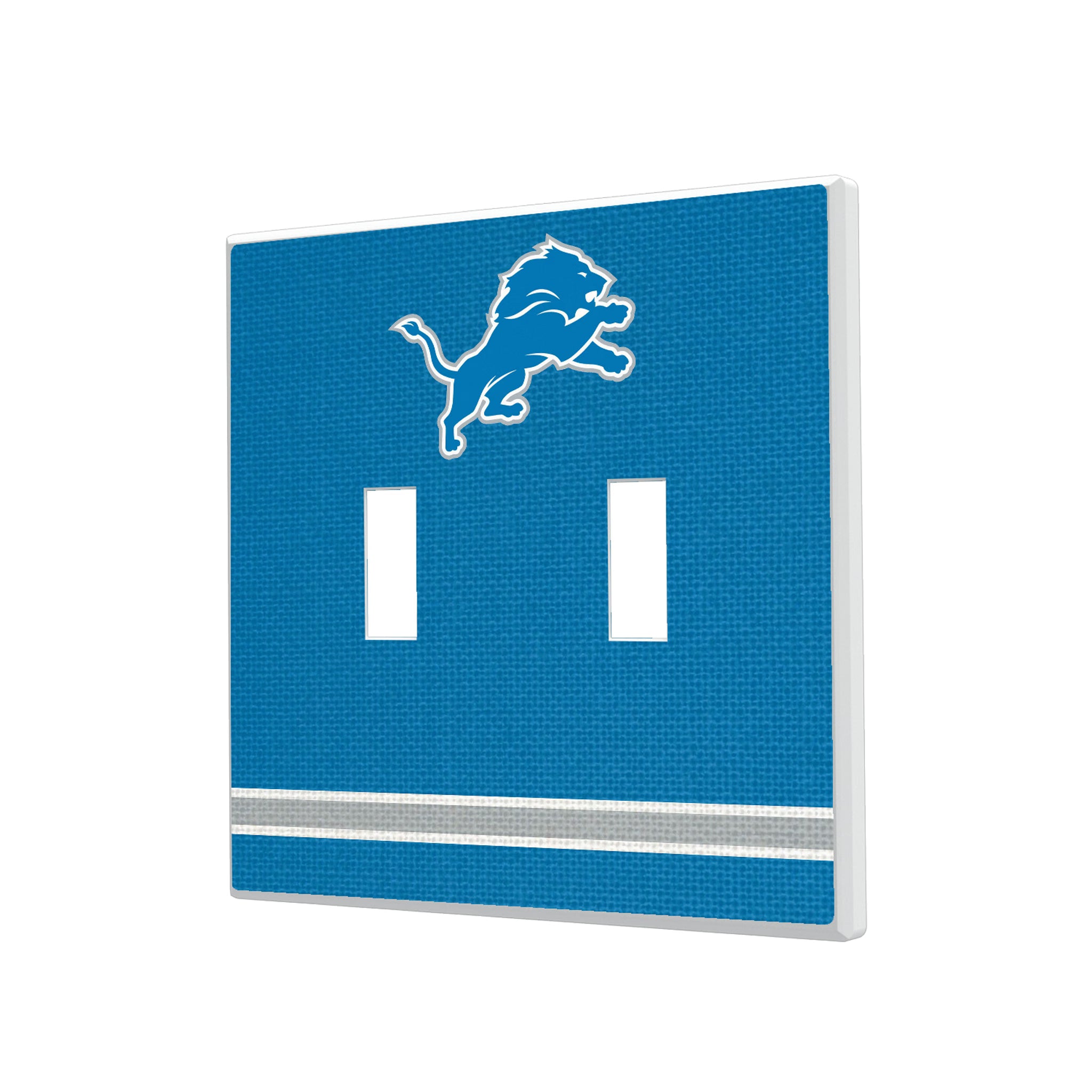 Detroit Lions Stripe Hidden-Screw Light Switch Plate#Style_Double Toggle