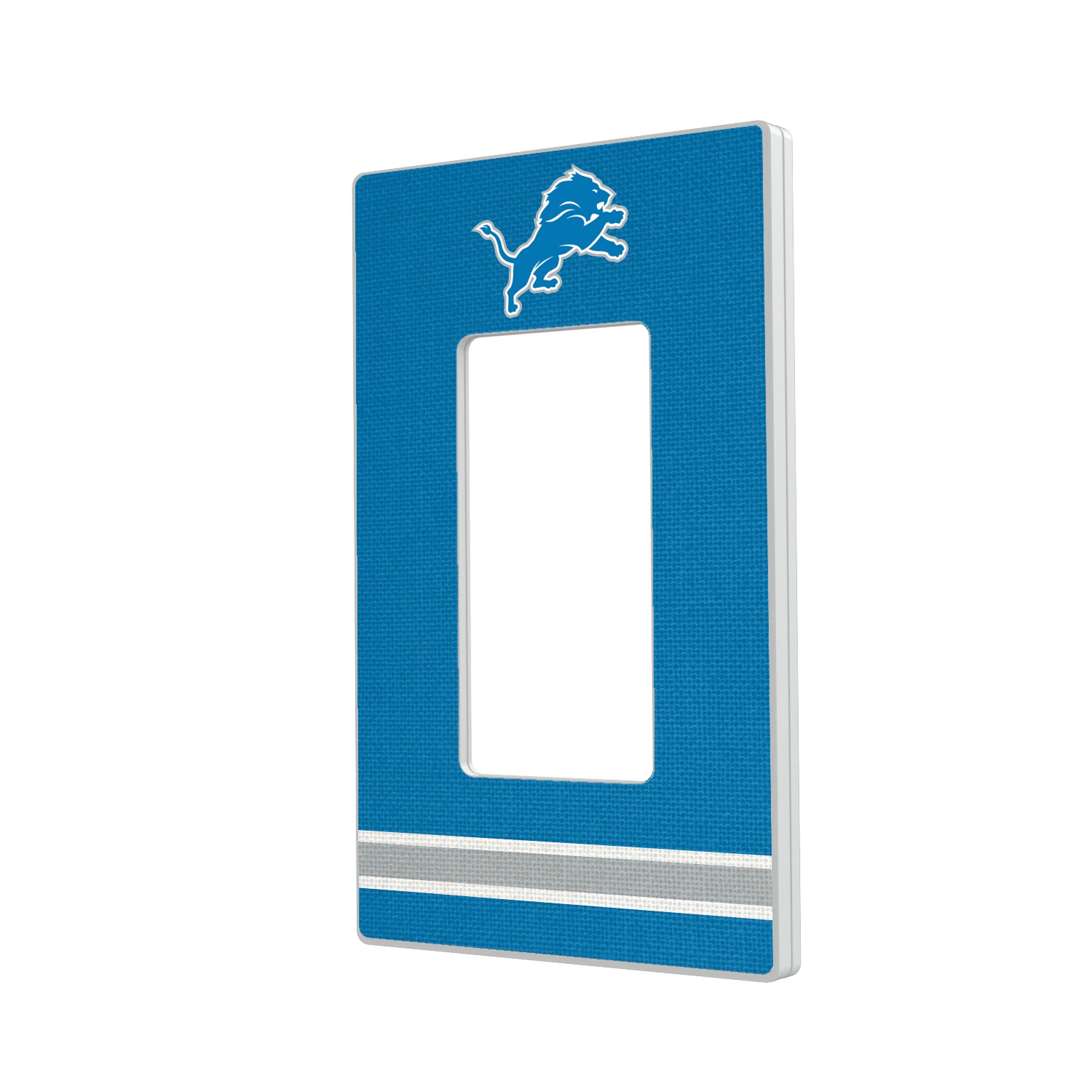 Detroit Lions Stripe Hidden-Screw Light Switch Plate#Style_Single Rocker