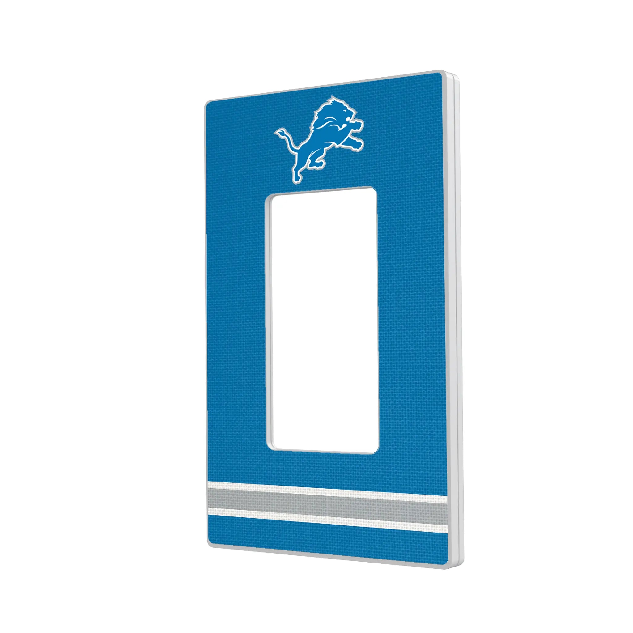 Detroit Lions Stripe Hidden-Screw Light Switch Plate#Style_Single Rocker