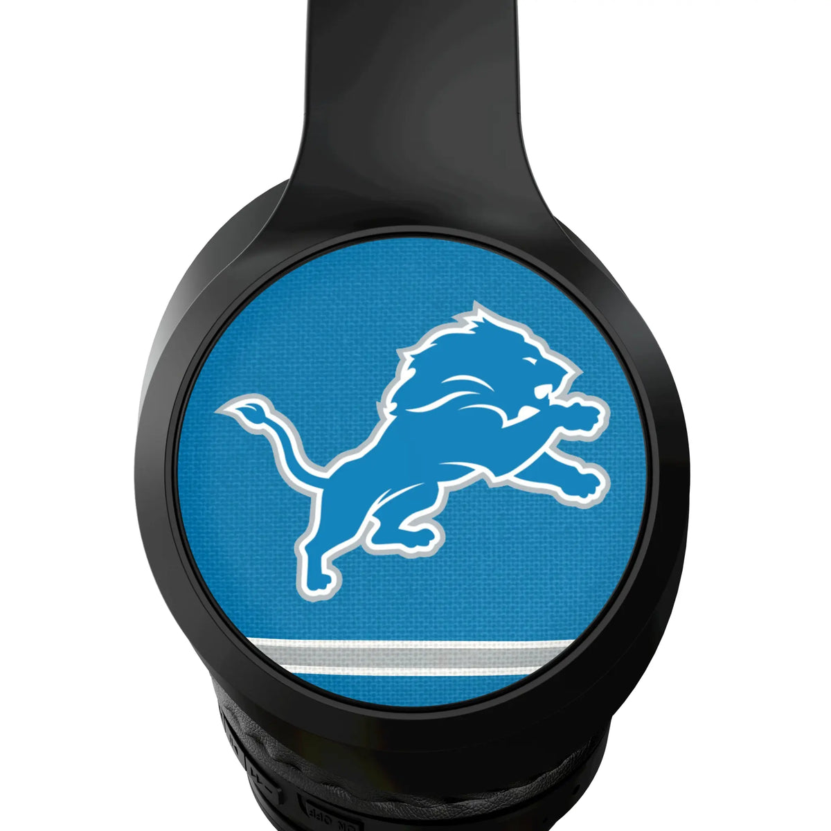 Detroit Lions Stripe Wireless Over-Ear Headphones With Case - Detail
