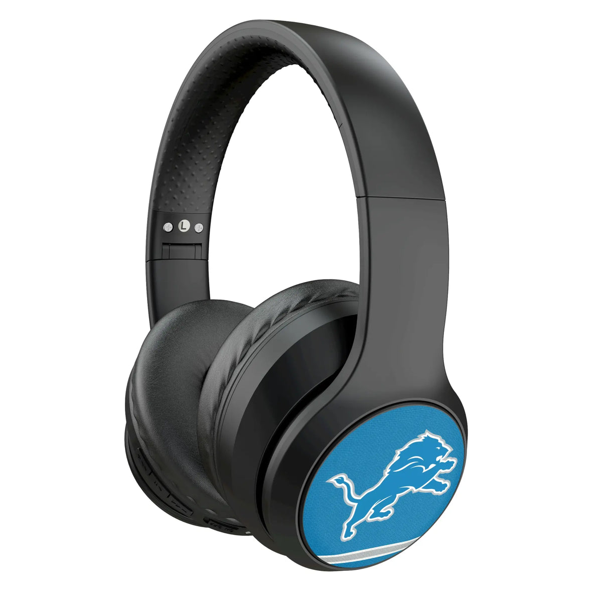 Detroit Lions Stripe Wireless Over-Ear Headphones With Case