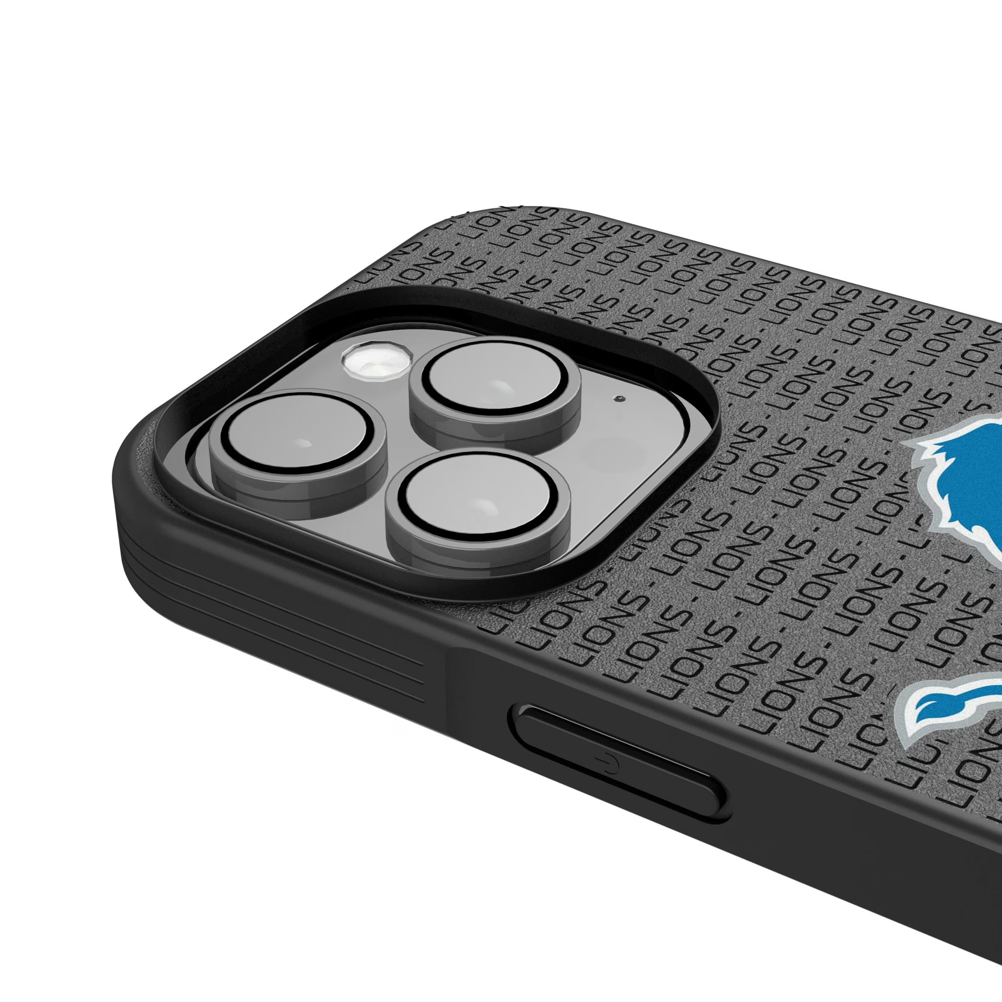 Detroit Lions Text Backdrop iPhone Bump Phone Case for Apple iPhone - Detail