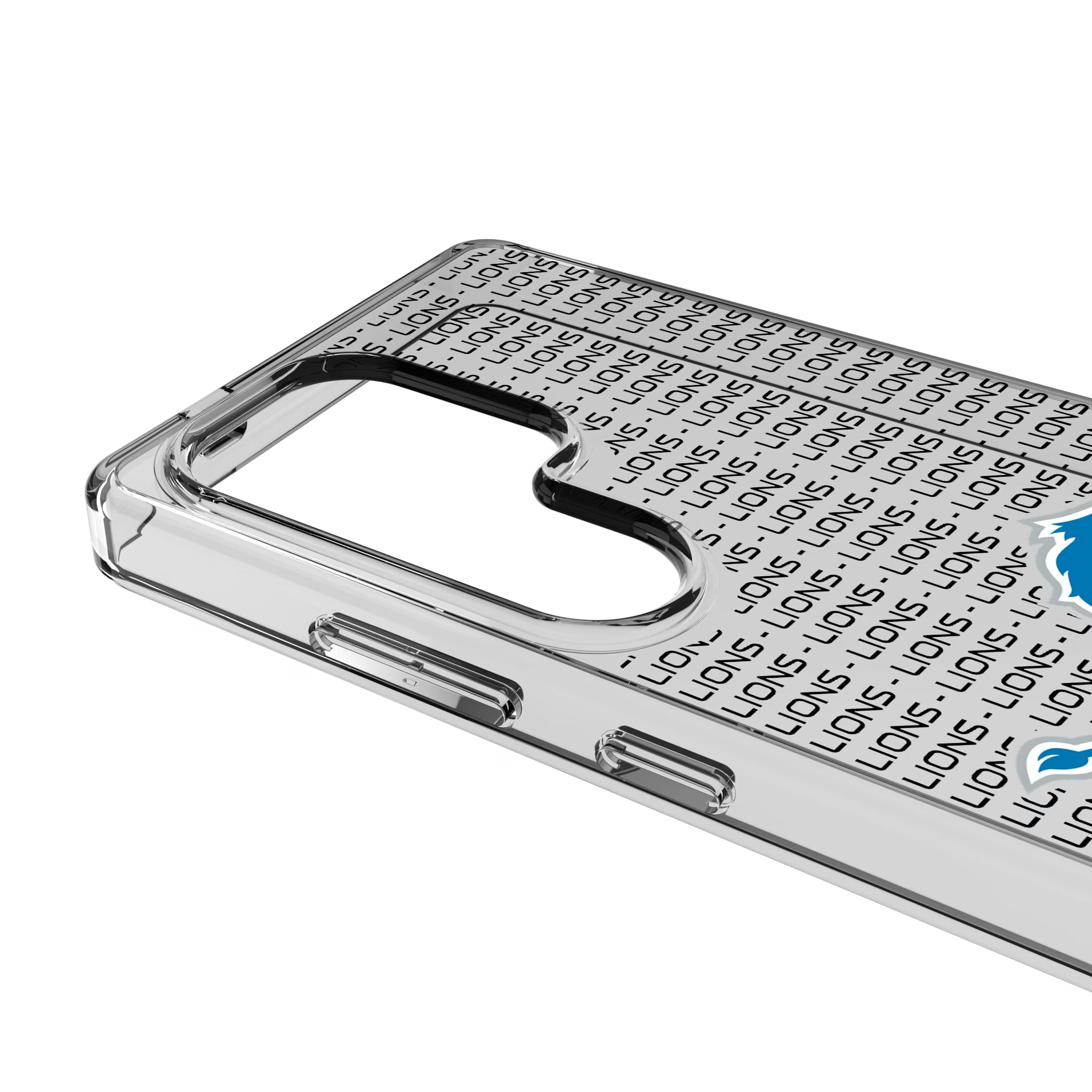 Detroit Lions Text Backdrop Galaxy Clear Phone Case for Samsung Galaxy - Detail