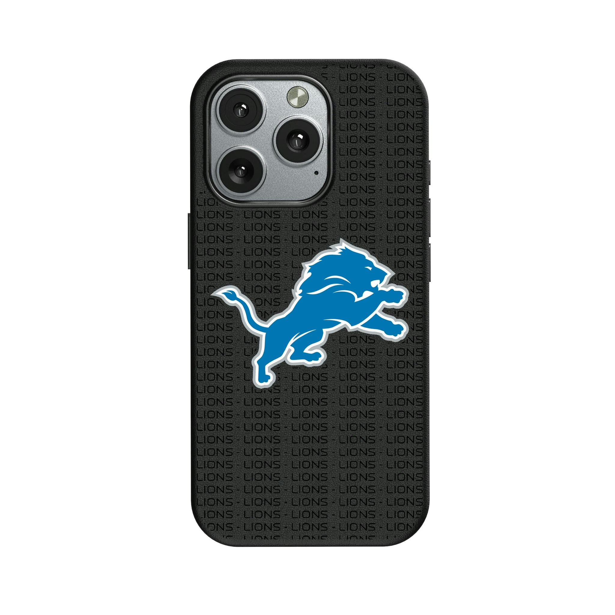Detroit Lions Text Backdrop iPhone MagSafe Compatible Phone Case for Apple iPhone