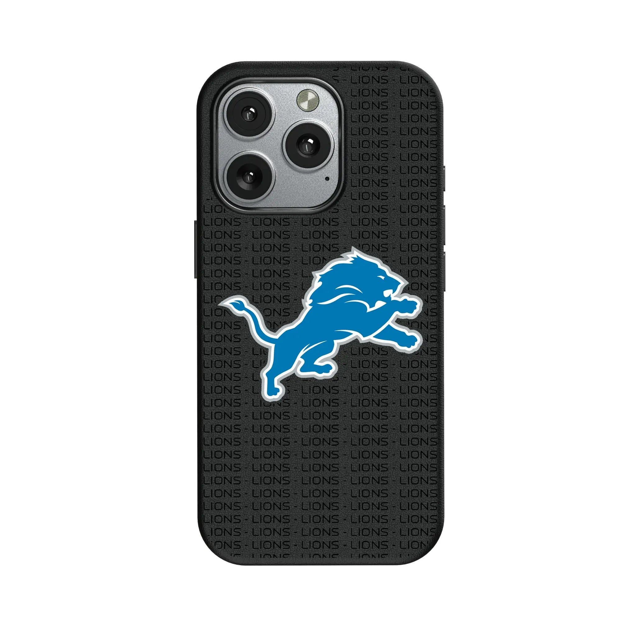 Detroit Lions Text Backdrop iPhone MagSafe Compatible Phone Case for Apple iPhone