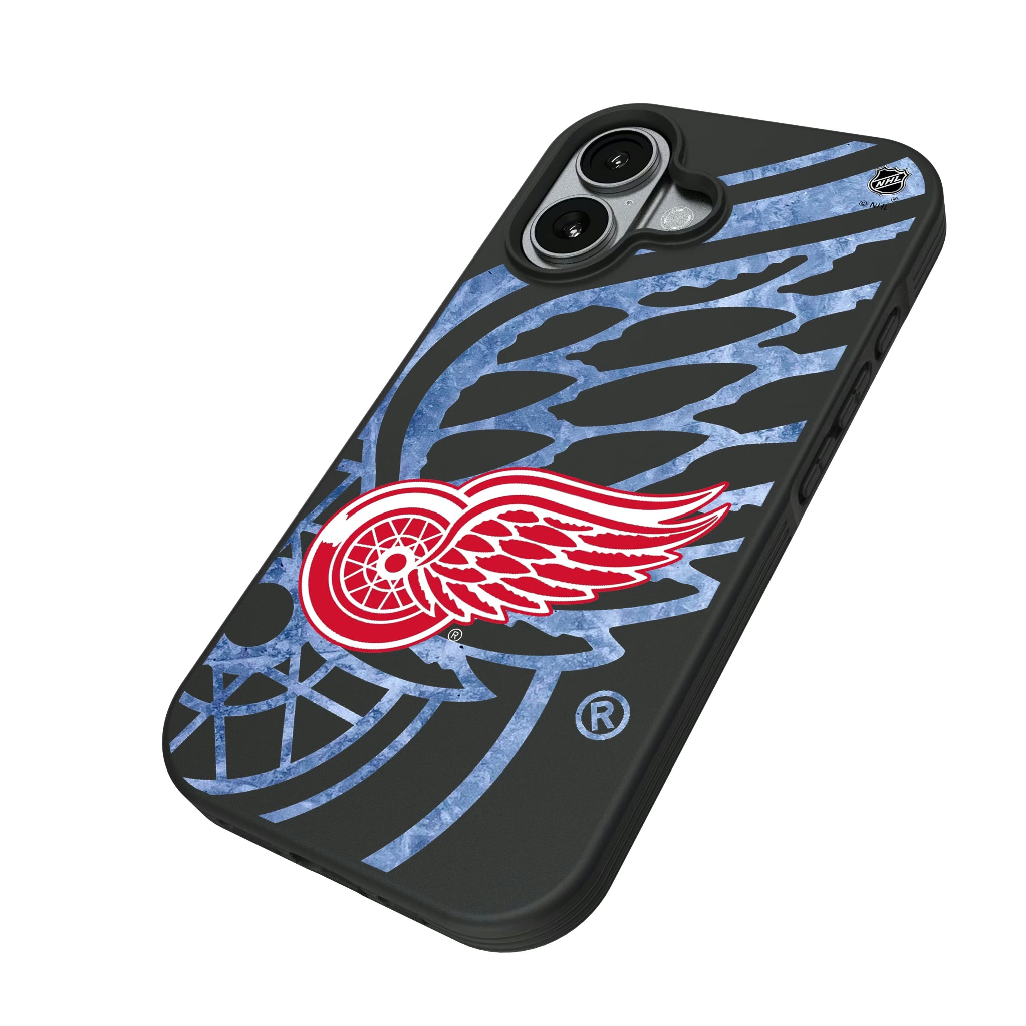 Detroit Red Wings Ice Tilt iPhone Bump Phone Case for Apple iPhone - Isometric View#Device_iPhone 17