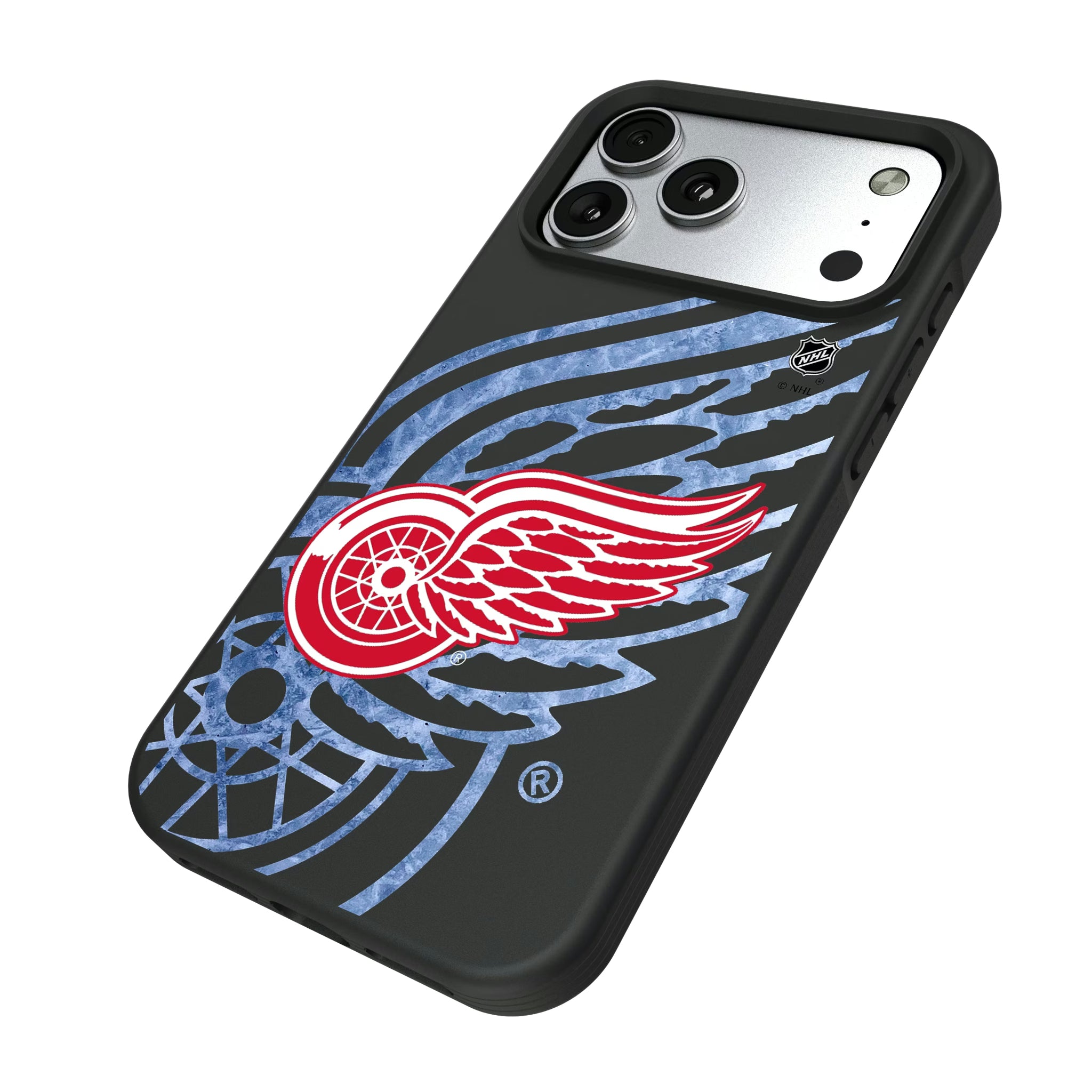 Detroit Red Wings Ice Tilt iPhone Bump Phone Case for Apple iPhone - Isometric View#Device_iPhone 17 Pro Max