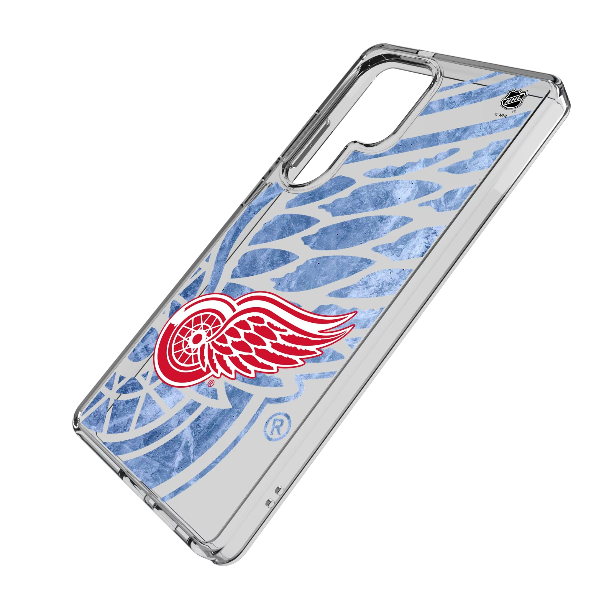 Detroit Red Wings Ice Tilt Galaxy Clear Phone Case for Samsung Galaxy - Isometric View