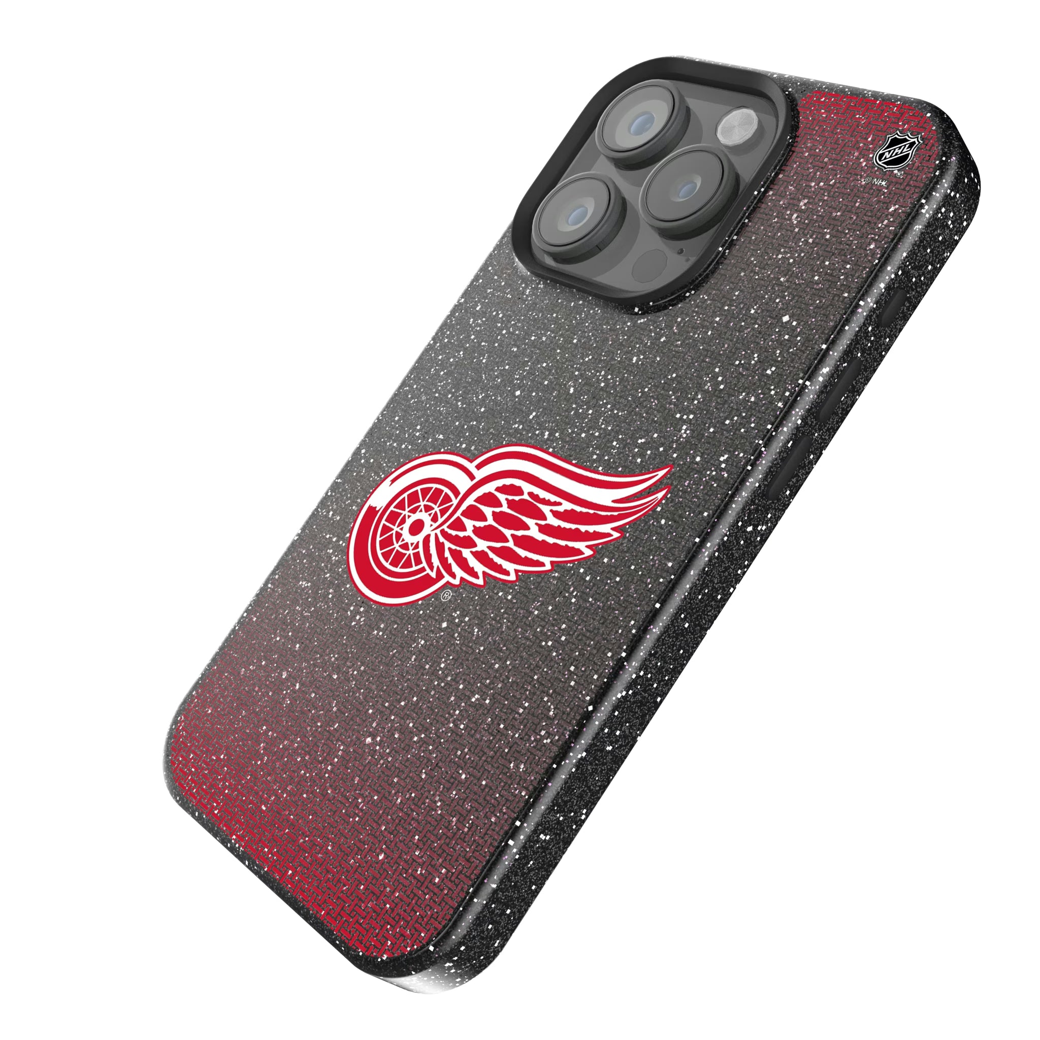Detroit Red Wings Linen iPhone Bling Phone Case for Apple iPhone - Isometric View