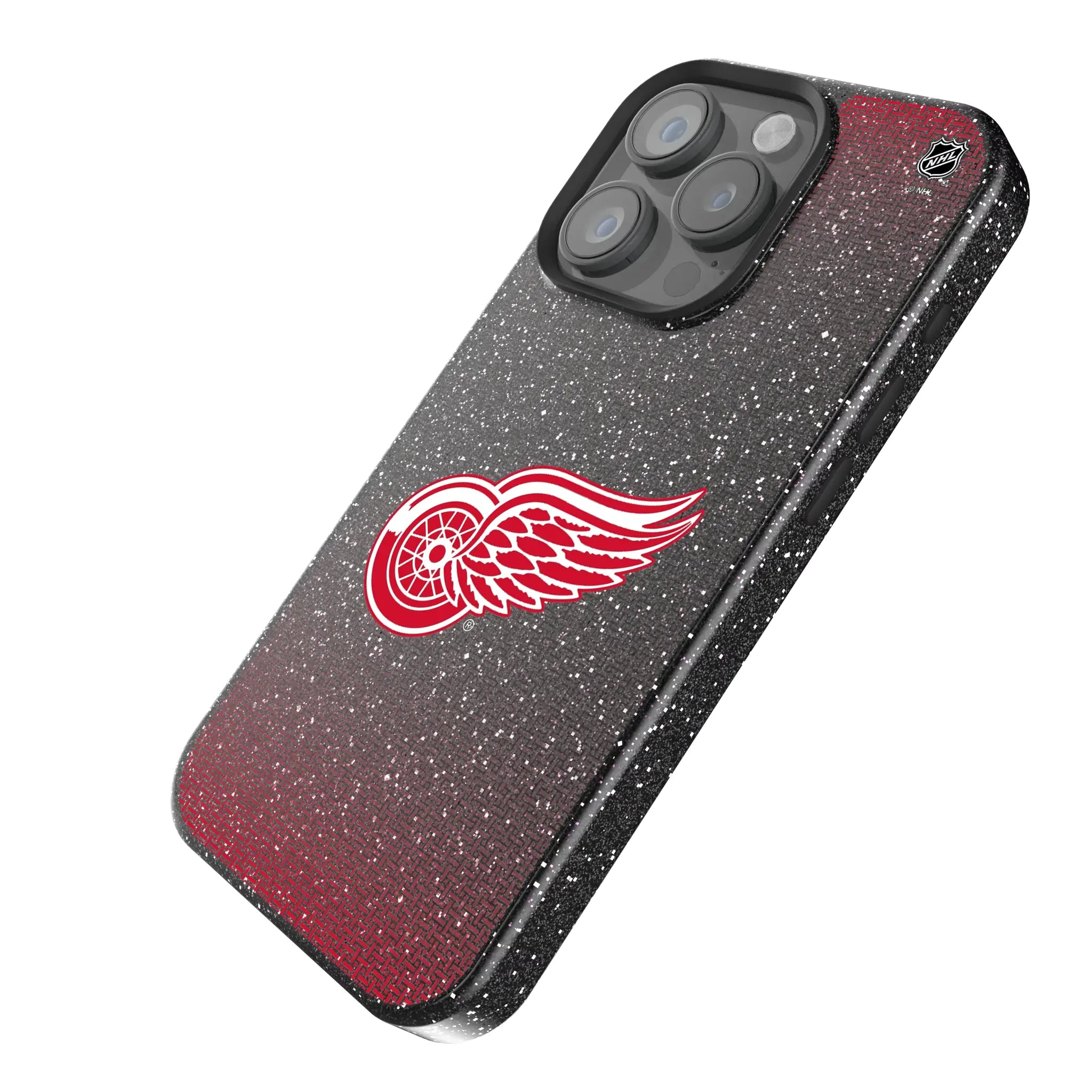 Detroit Red Wings Linen iPhone Bling Phone Case for Apple iPhone - Isometric View