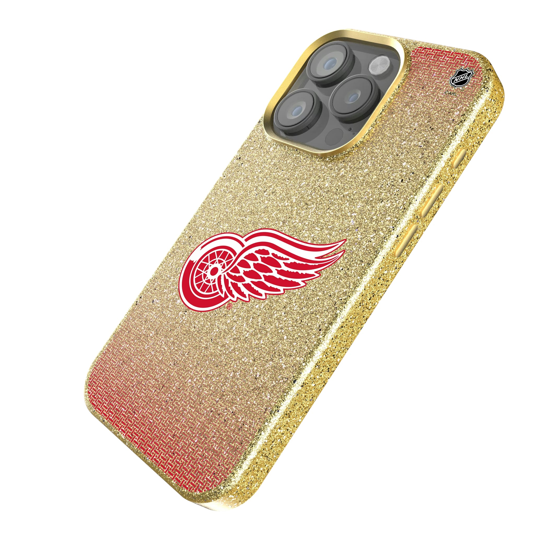 Detroit Red Wings Linen iPhone Bling Phone Case for Apple iPhone - Isometric View