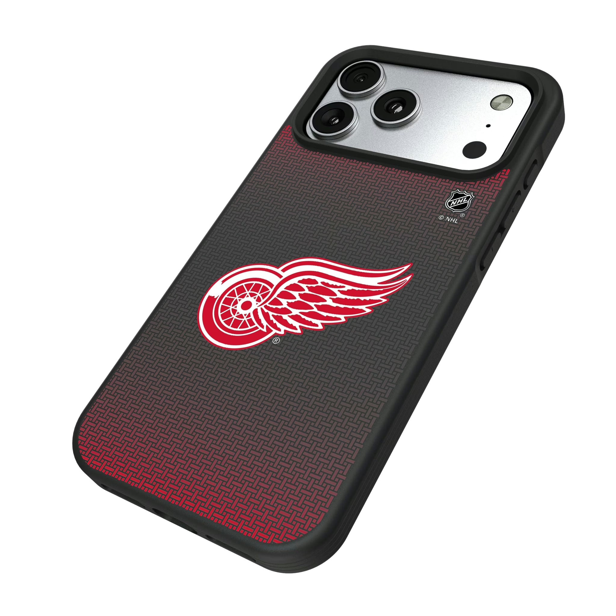 Detroit Red Wings Linen iPhone Bump Phone Case for Apple iPhone - Isometric View#Device_iPhone 17 Pro Max