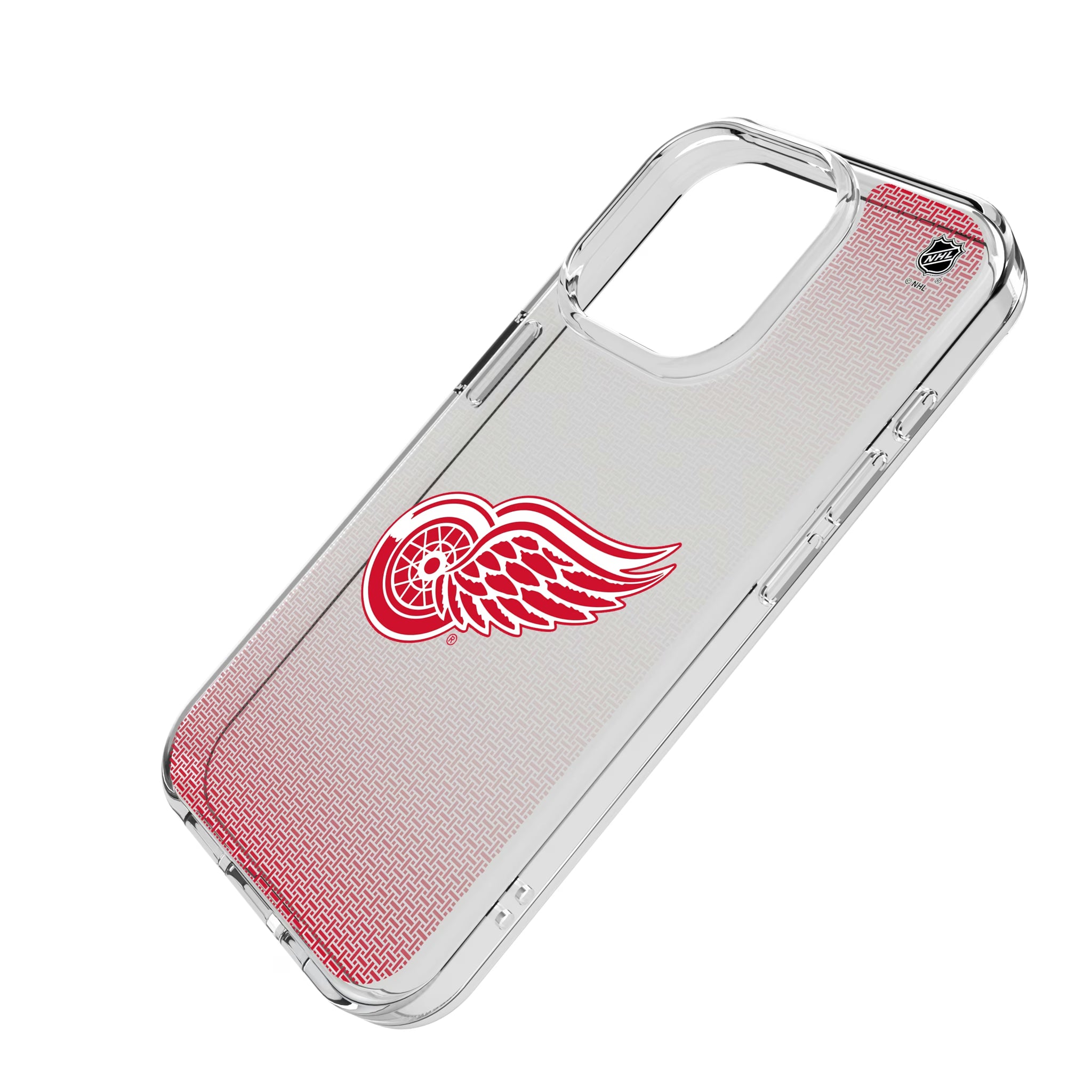 Detroit Red Wings Linen iPhone Clear Phone Case for Apple iPhone - Isometric View