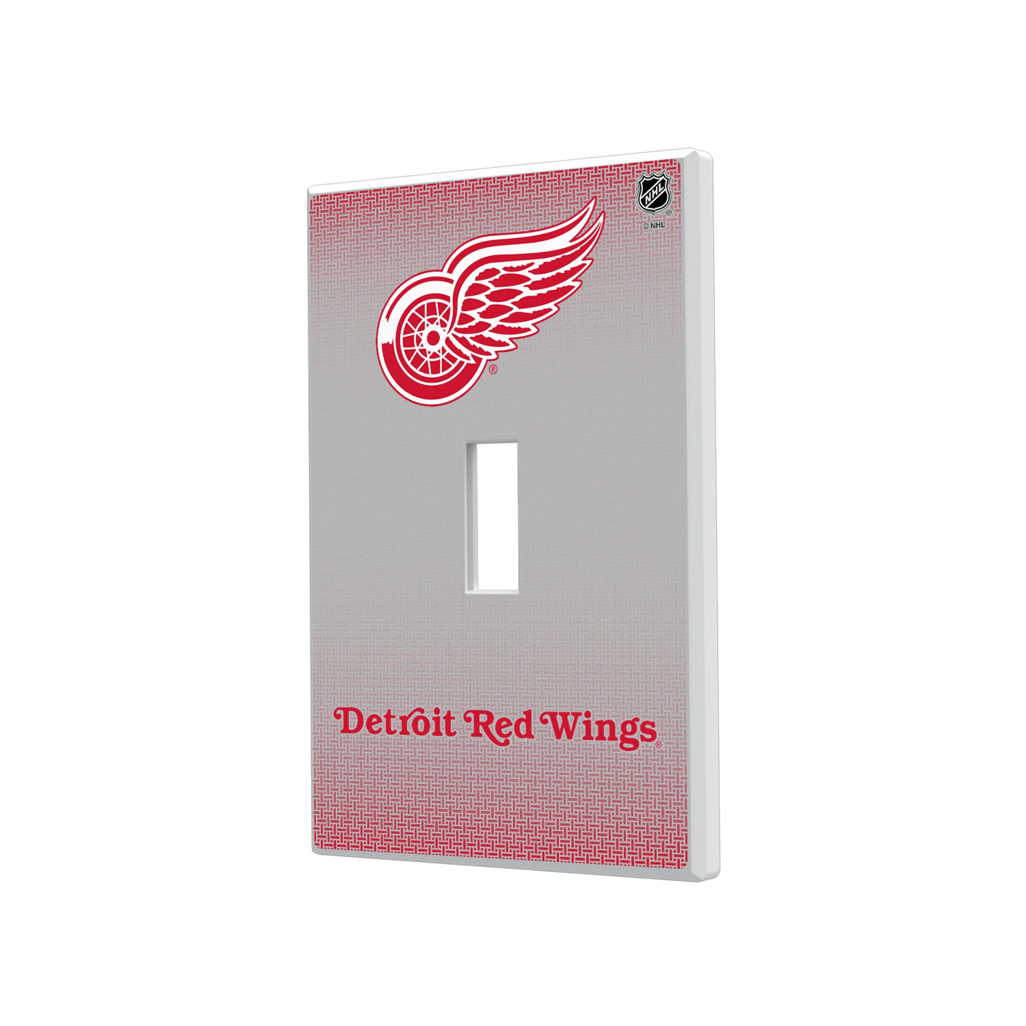 Detroit Red Wings Linen Hidden-Screw Light Switch Plate#Style_Single Toggle