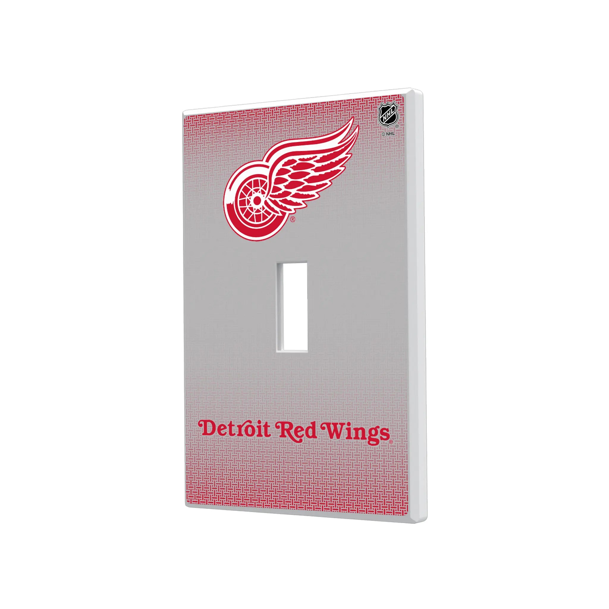 Detroit Red Wings Linen Hidden-Screw Light Switch Plate#Style_Single Toggle