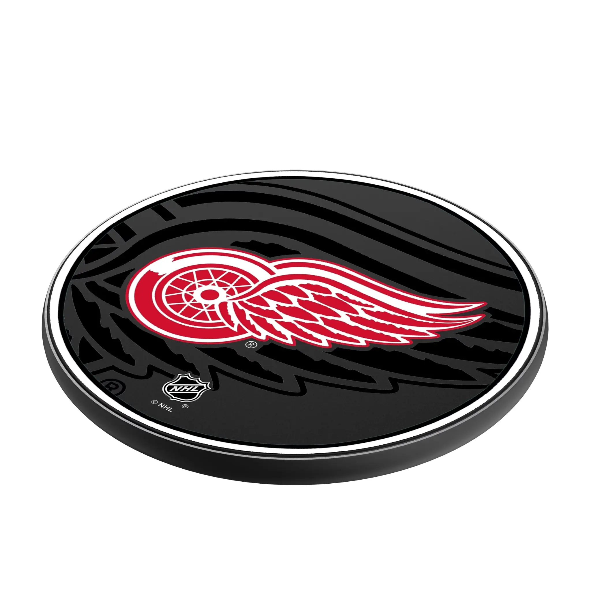 Detroit Red Wings Monocolor Tilt 15-Watt Wireless Charger - Isometric View